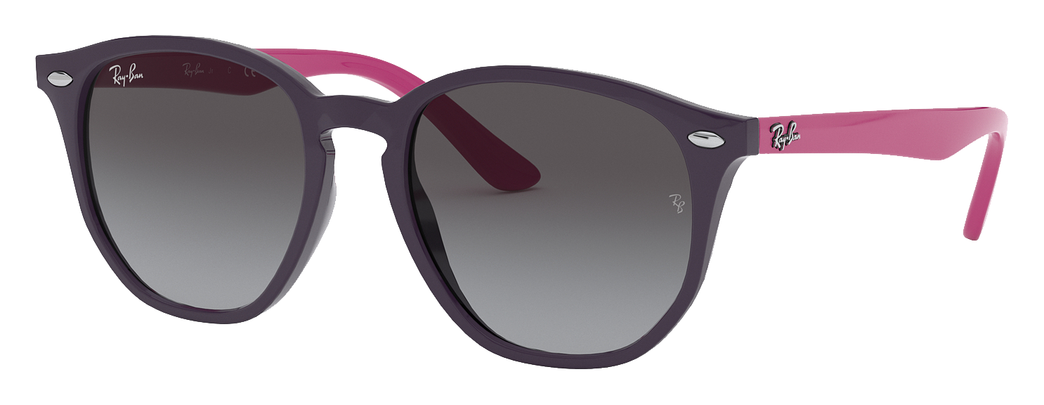 RAY-BAN Jr. RJ9070S Gradient Sunglasses for Kids -Gloss Violet/Gray Gradient