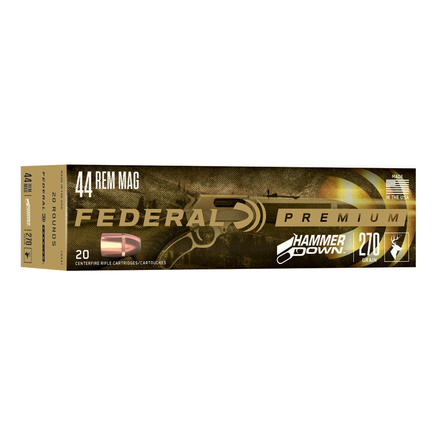 Federal HammerDown .44 Rem Mag 270 Grain Soft Point Centerfire Handgun Ammo - Bass Pro Shops