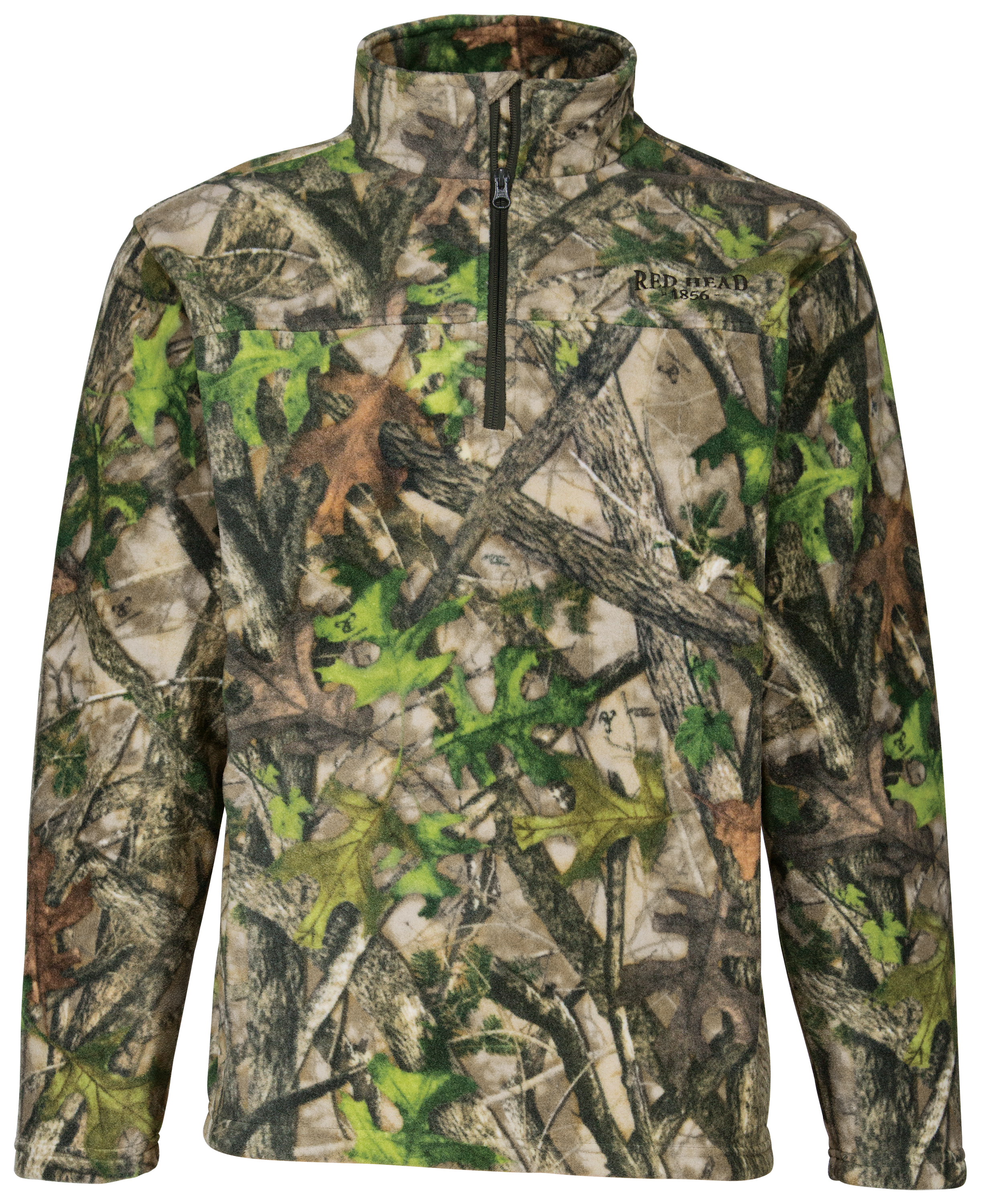 RedHead Fleece Quarter-Zip Long-Sleeve Pullover for Men - TrueTimber HTC Gr