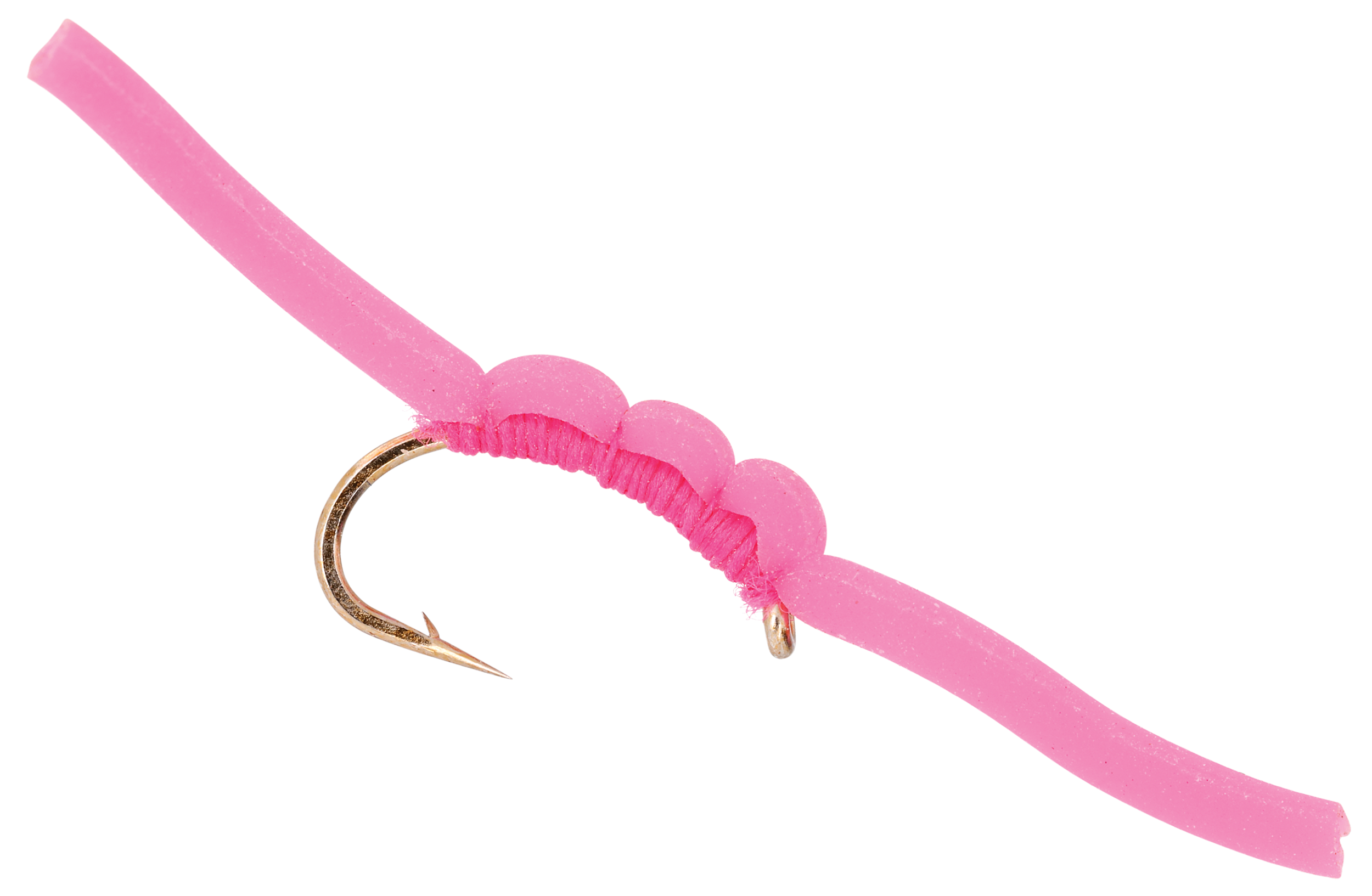White River Fly Shop Sili Worm Fly 12-Pack - Pink