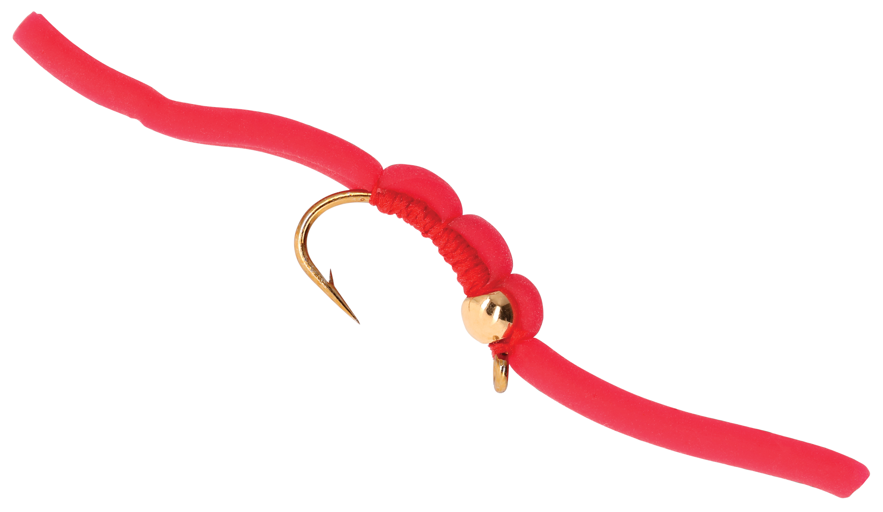 White River Fly Shop Bead Head Sili Worm 12-Pack - Red