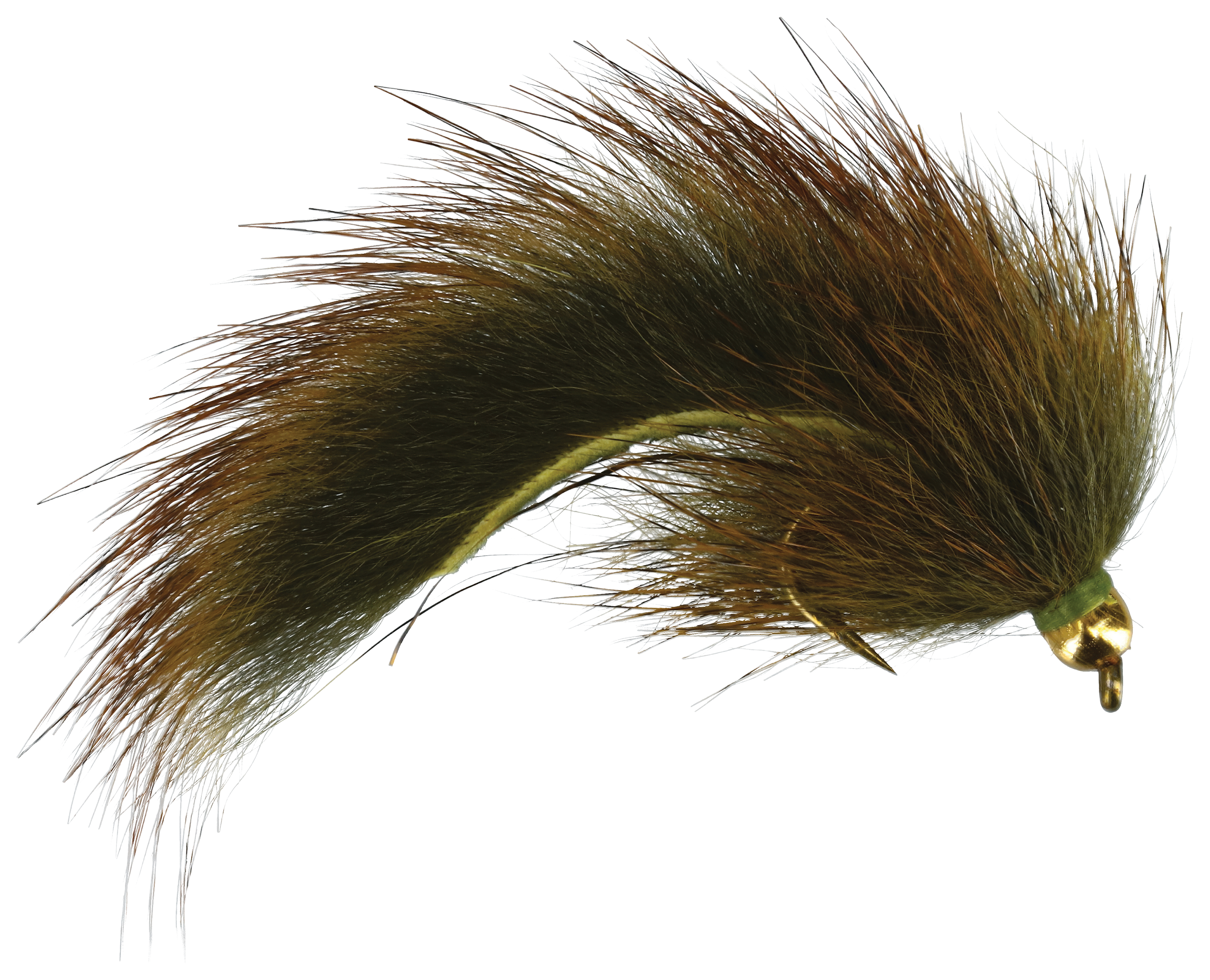 Rainys Pine Squirrel Leech Flies 12-Pack - Olive