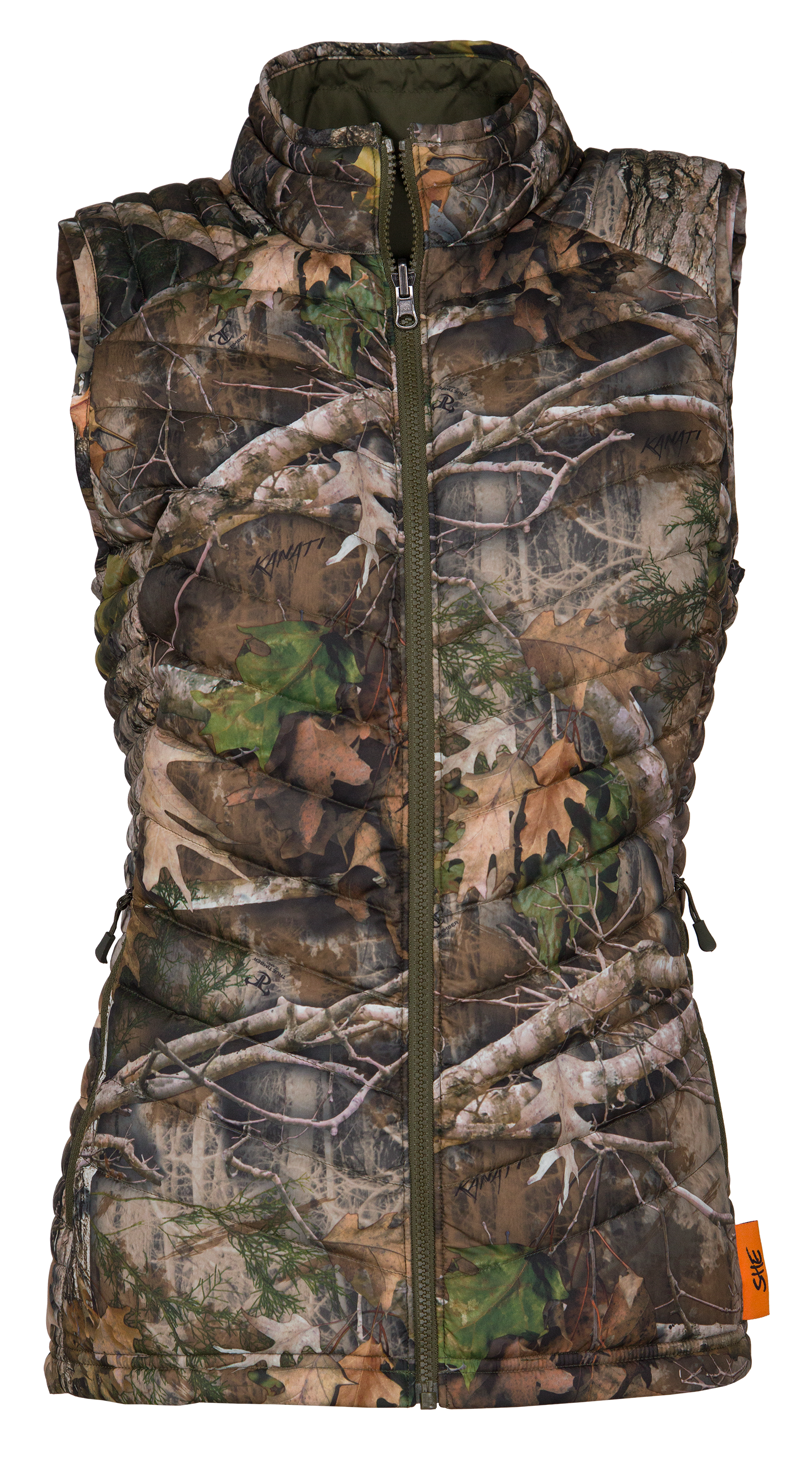 SHE Outdoor Puffy Camo Vest for Ladies - TrueTimber Kanati - XS