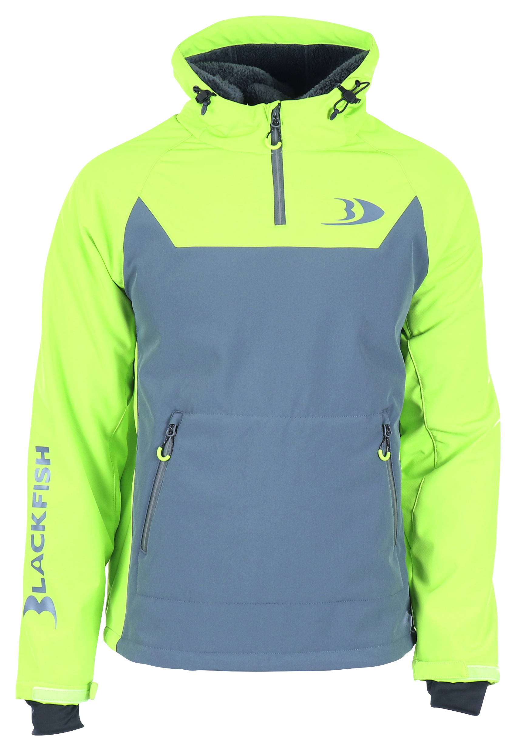 Blackfish Gale 2.0 Soft-Shell Pullover Jacket for Men - Charcoal/Lime Gree