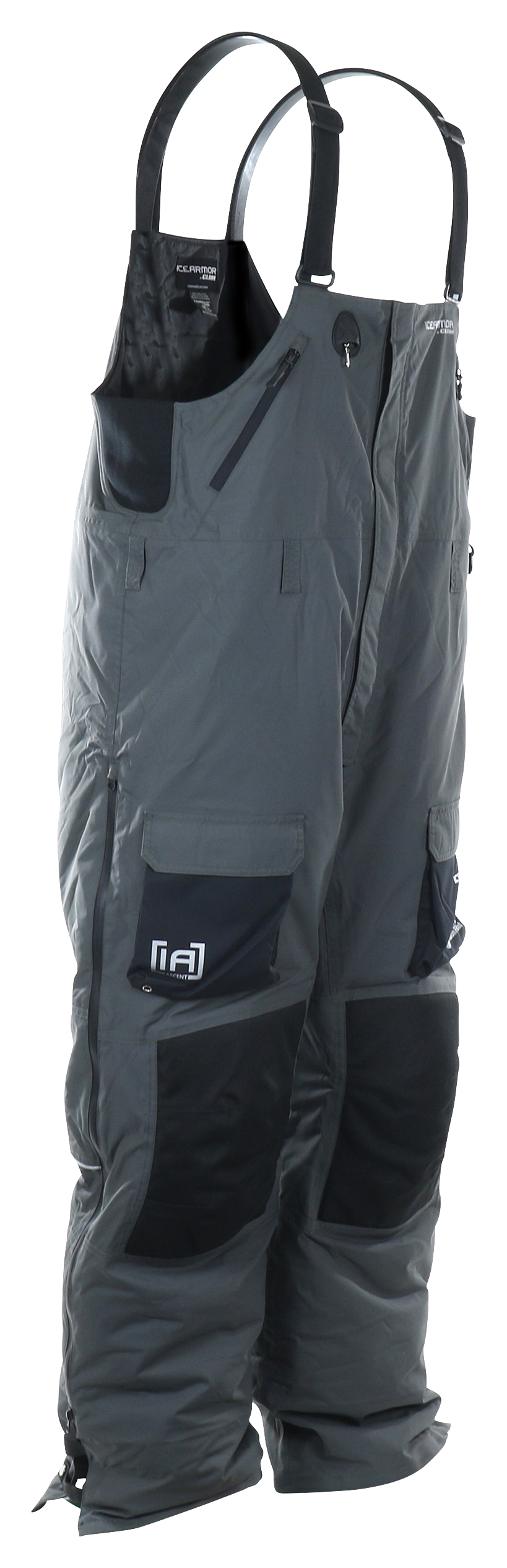 IceArmor by Clam Ascent Float Bibs for Men - Charcoal/Black - S