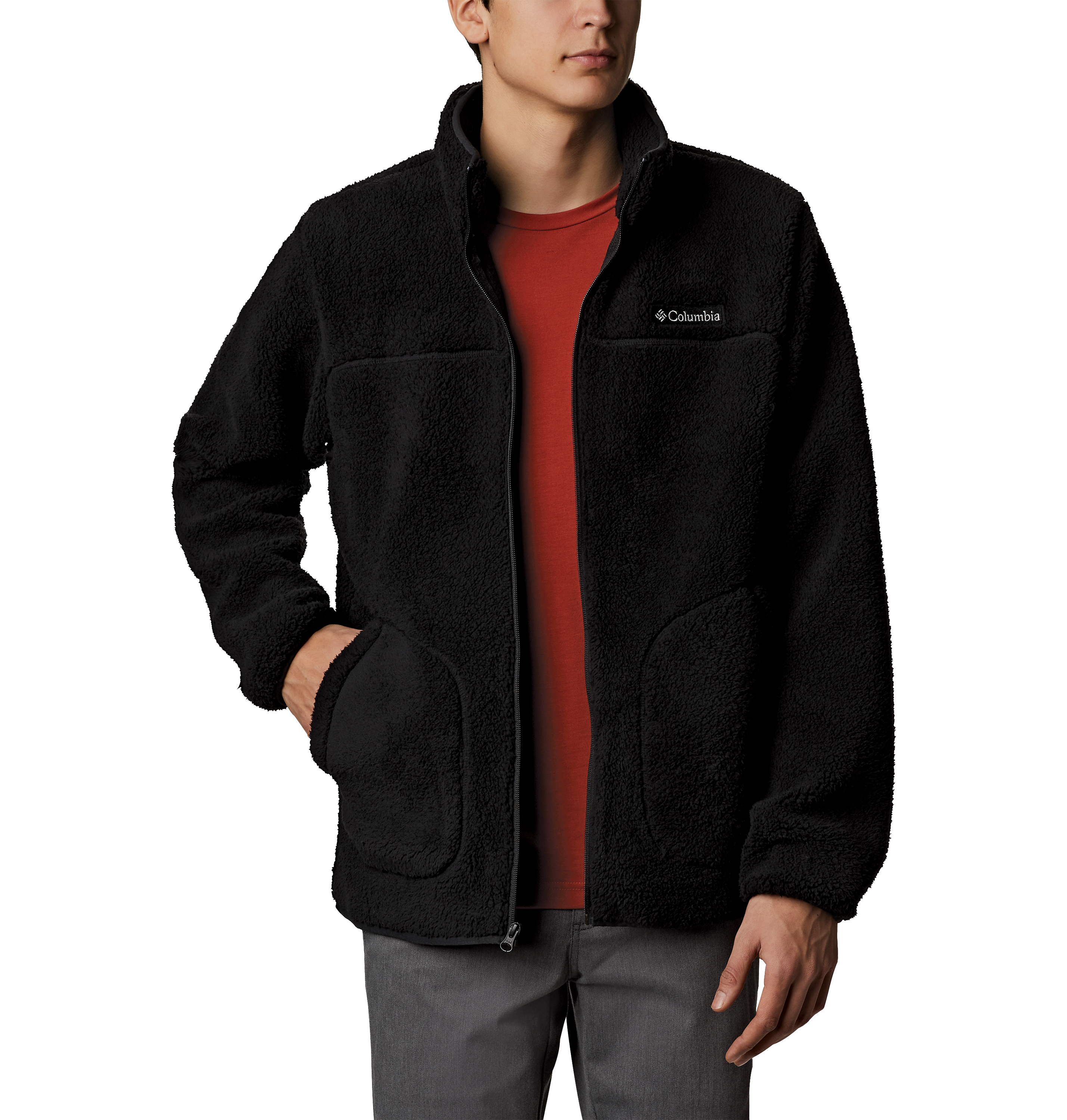 Columbia Rugged Ridge II Sherpa Fleece Jacket for Men - Black - M