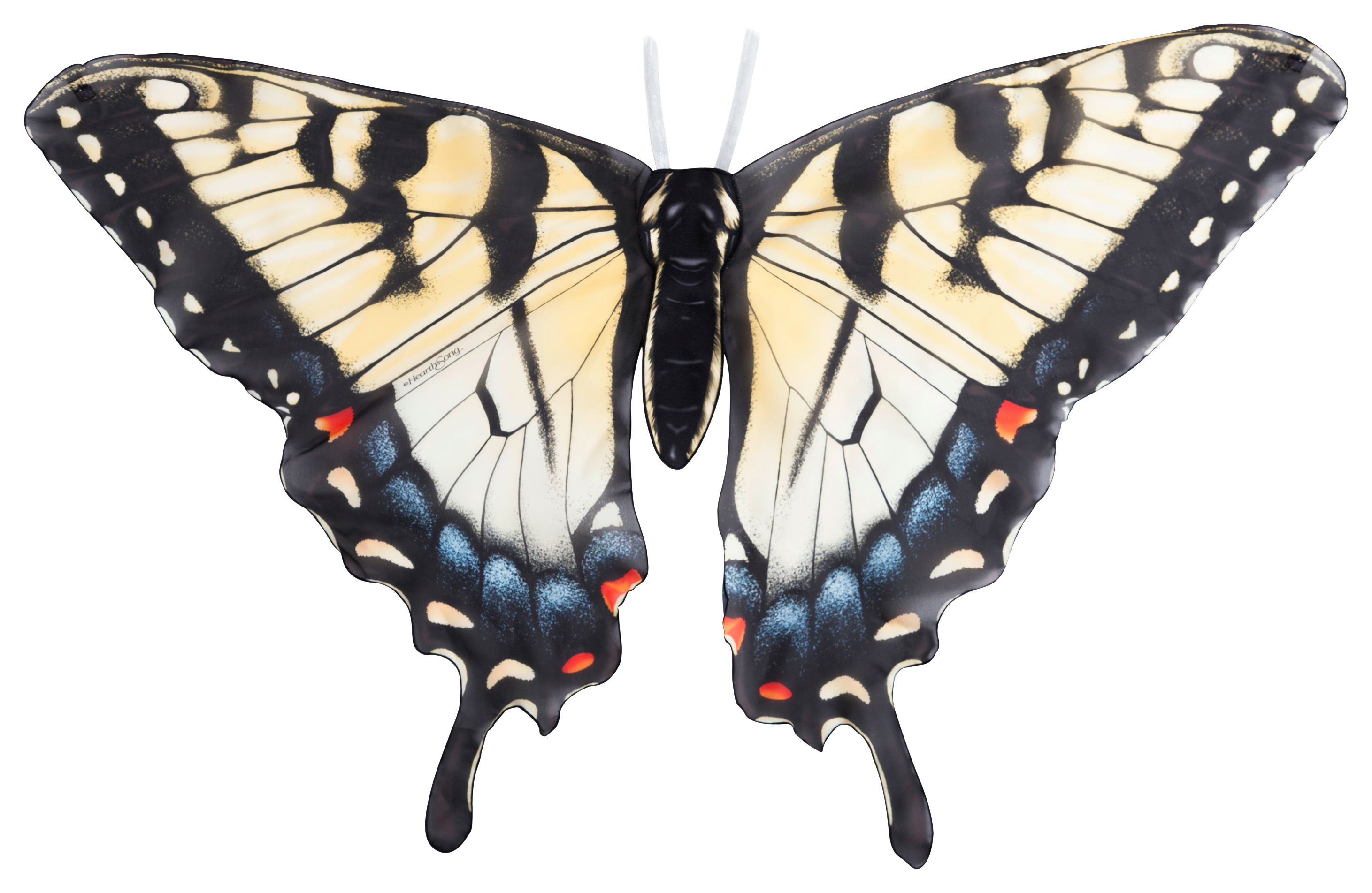 HearthSong Realistic Fabric Butterfly Wings for Kids - Yellow