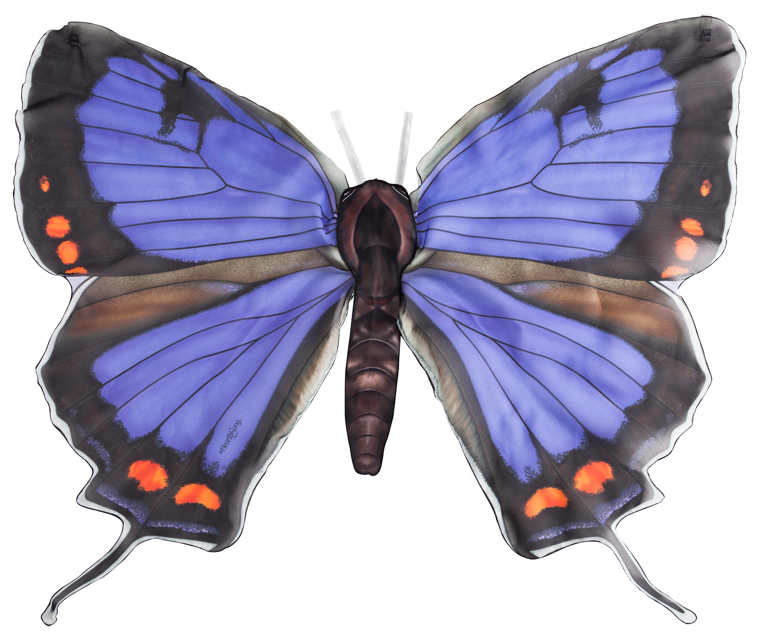 HearthSong Realistic Fabric Butterfly Wings for Kids - Purple