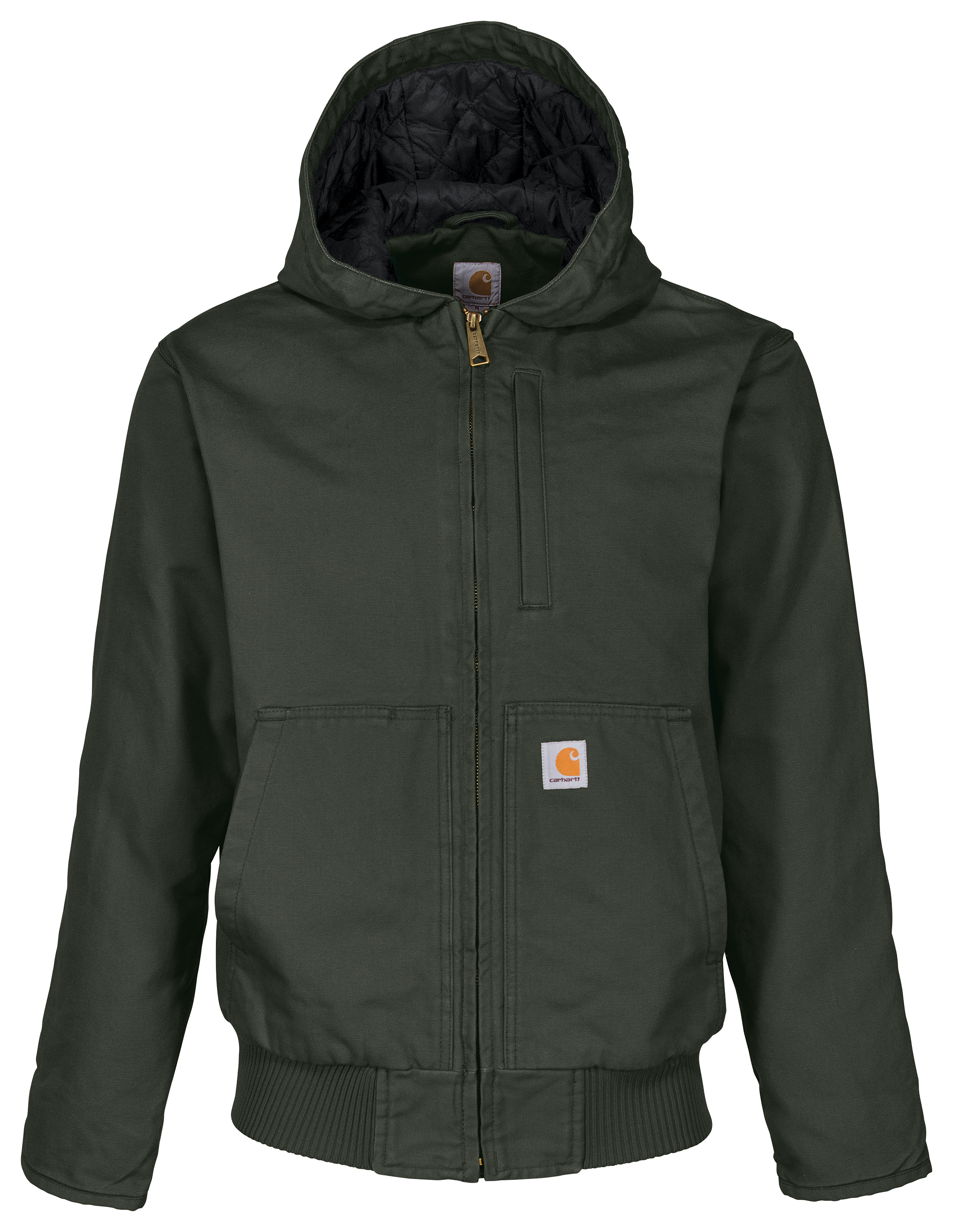 Carhartt Washed Duck Quilt-Lined Insulated Jacket for Men - Moss - M - 100792562-2863885 - Coats and Jackets Built for tough work in cold conditions, the Carha sku 100792562-2863885