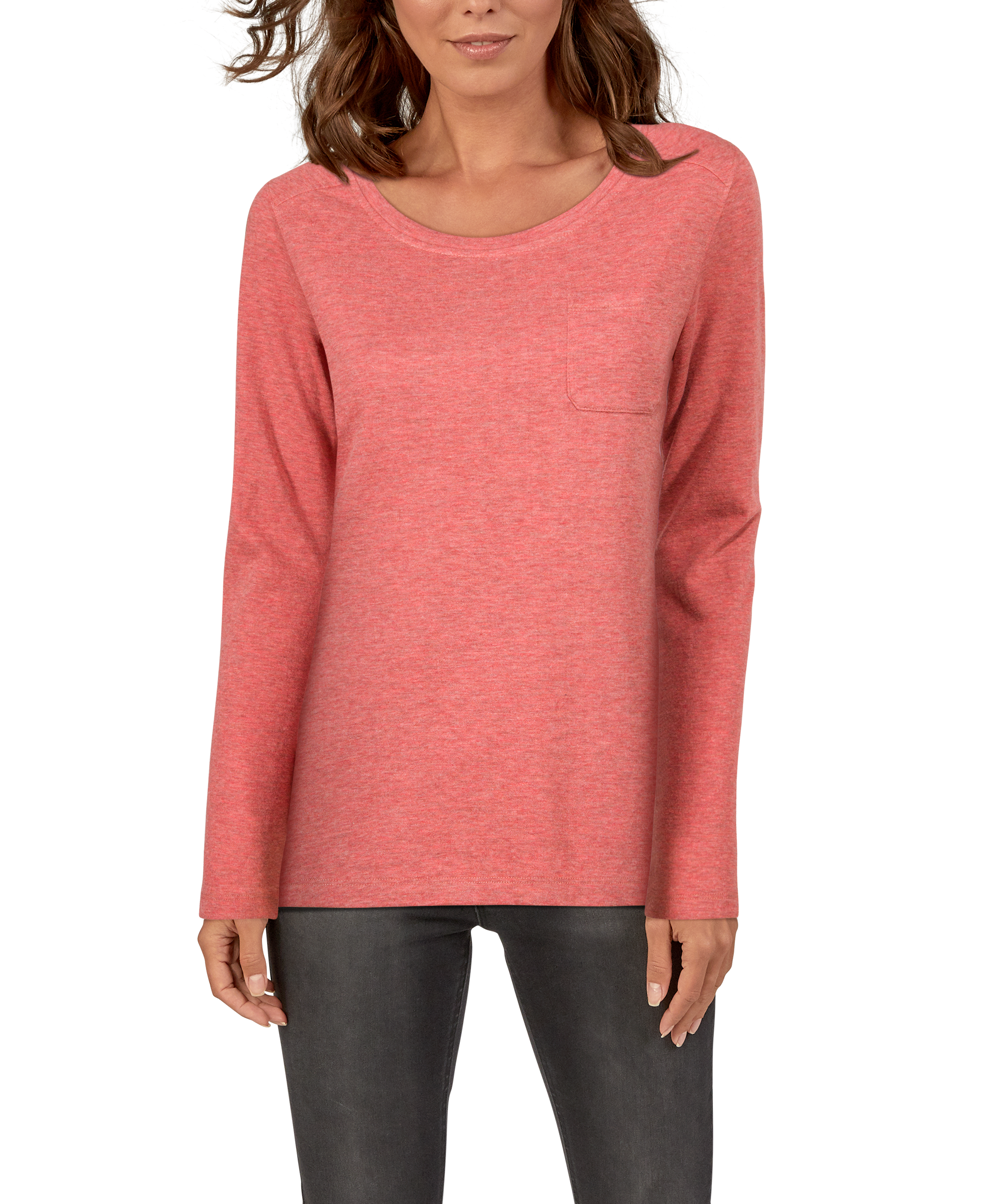 Natural Reflections Double Cloth Long-Sleeve Shirt for Ladies - Dusty Cedar