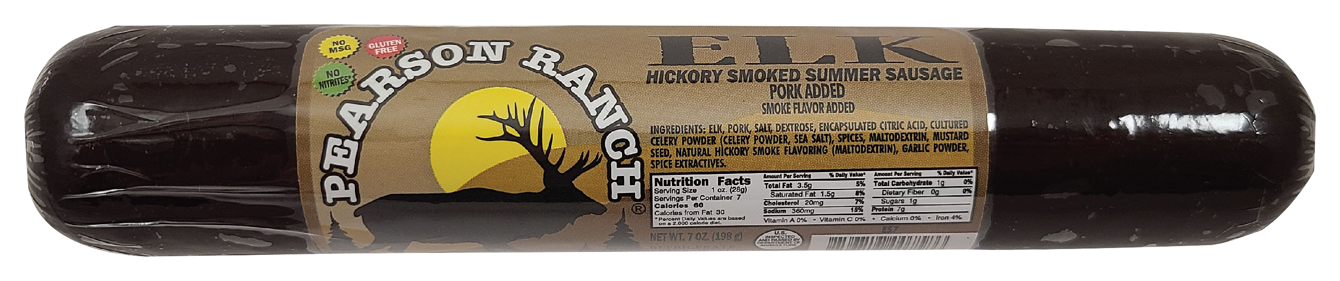 Pearson Ranch Hickory Smoked Elk Summer Sausage