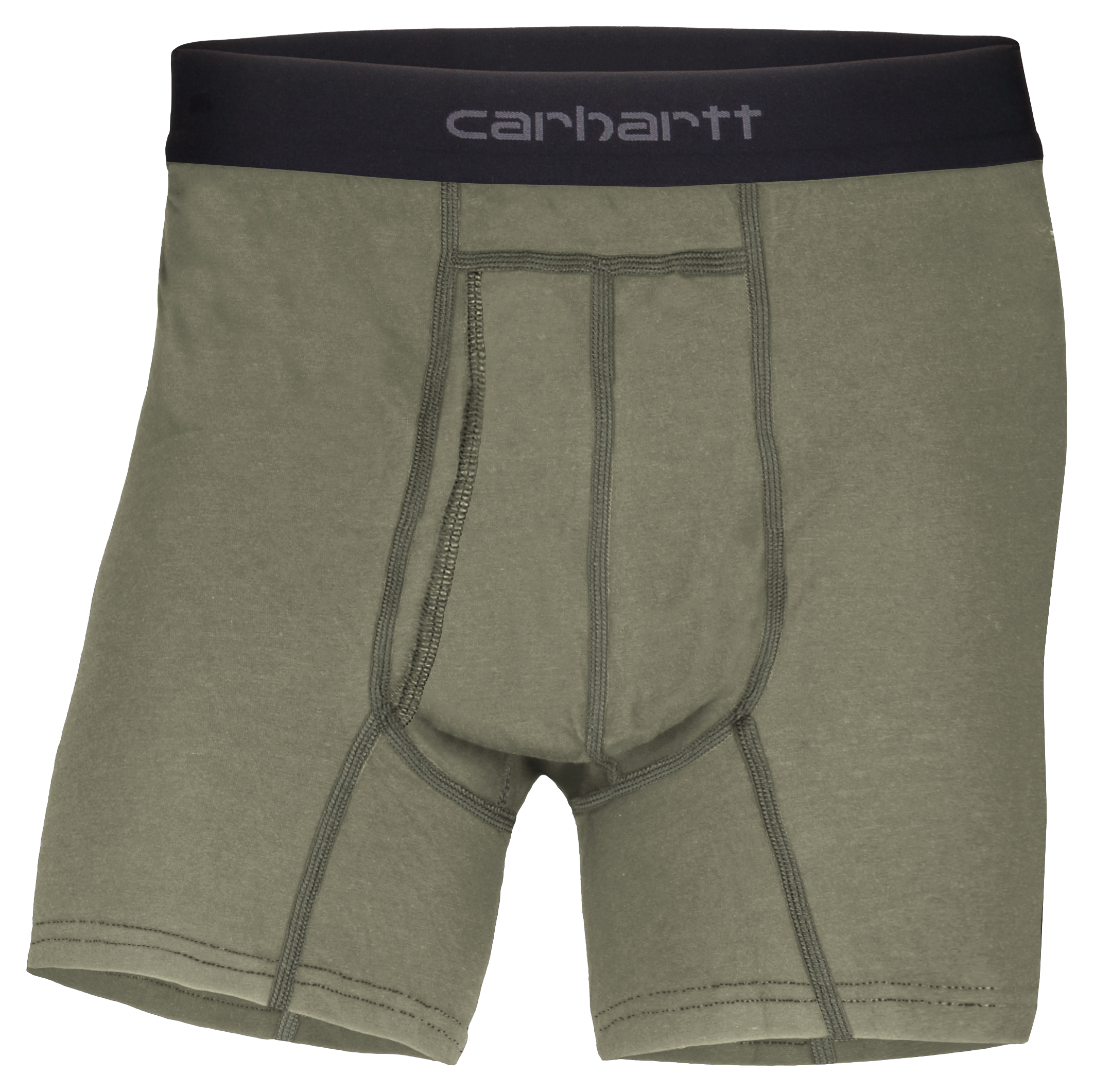 Carhartt Men's 8 Inch Basic Cotton-Poly Boxer Brief 2 Pack