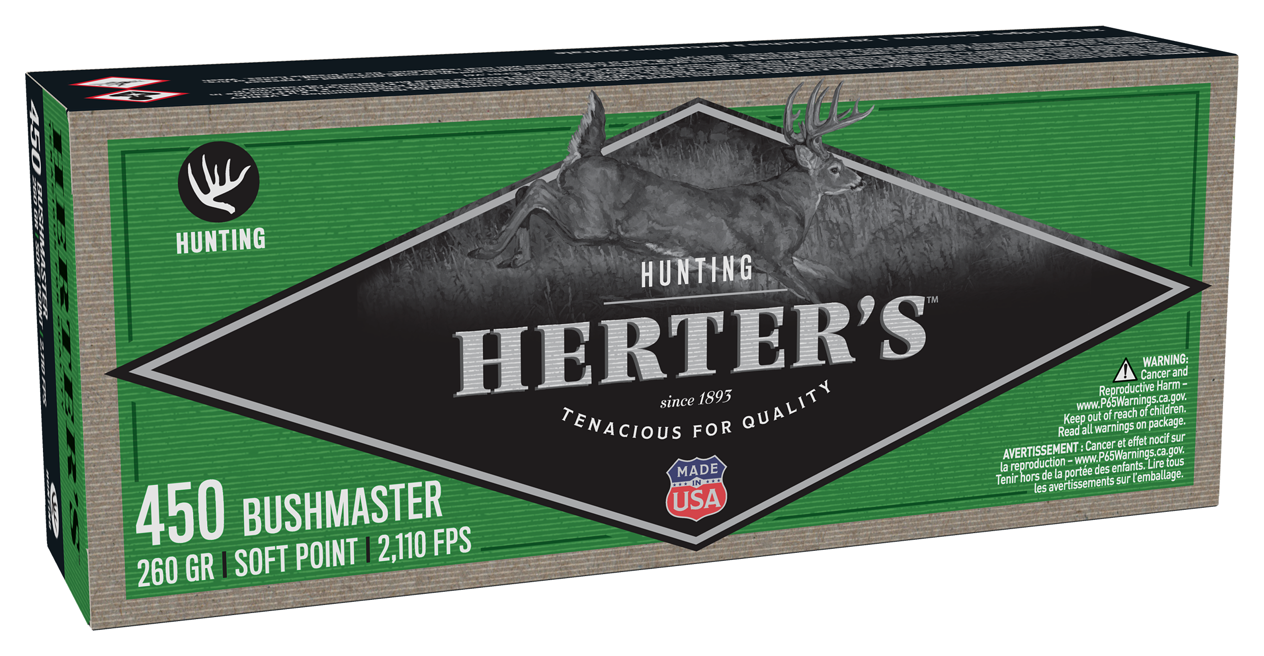 Herter's Hunting .450 Bushmaster 260 Grain Soft Point Centerfire