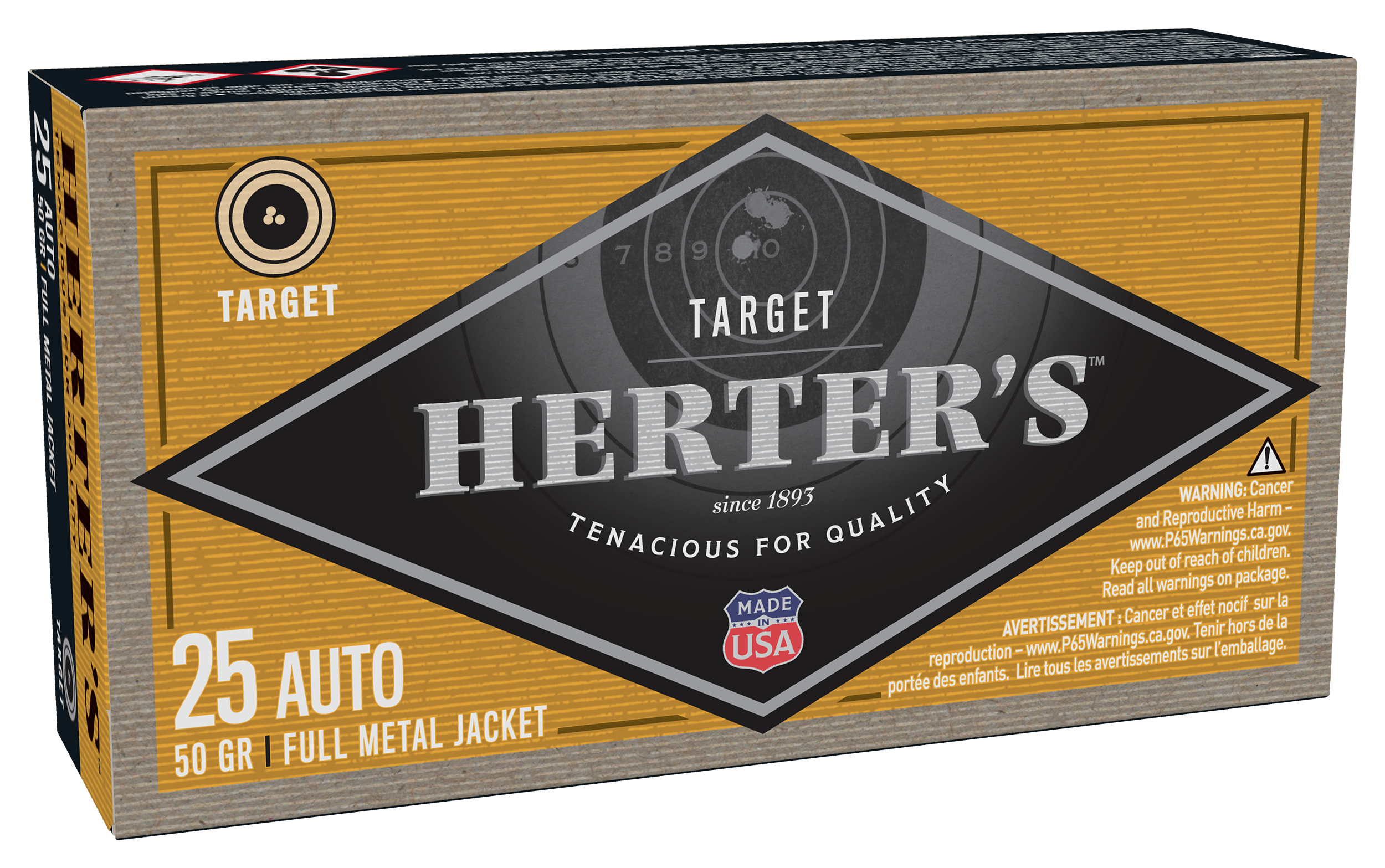 Herter's Target .25 ACP 50 Grain Handgun Ammo