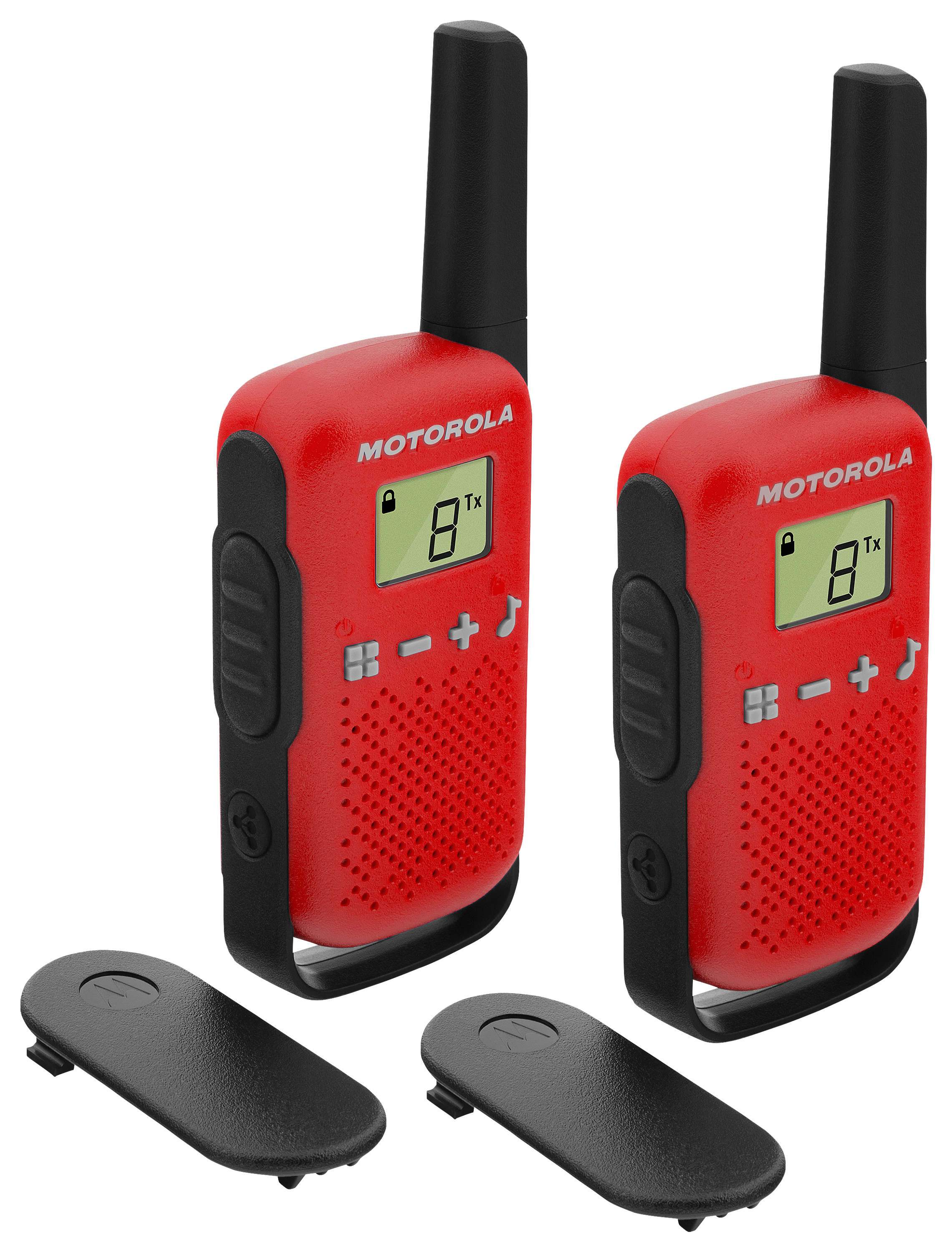 Motorola Talkabout T110 2-Way Radios - Red/Black - 2-Pack