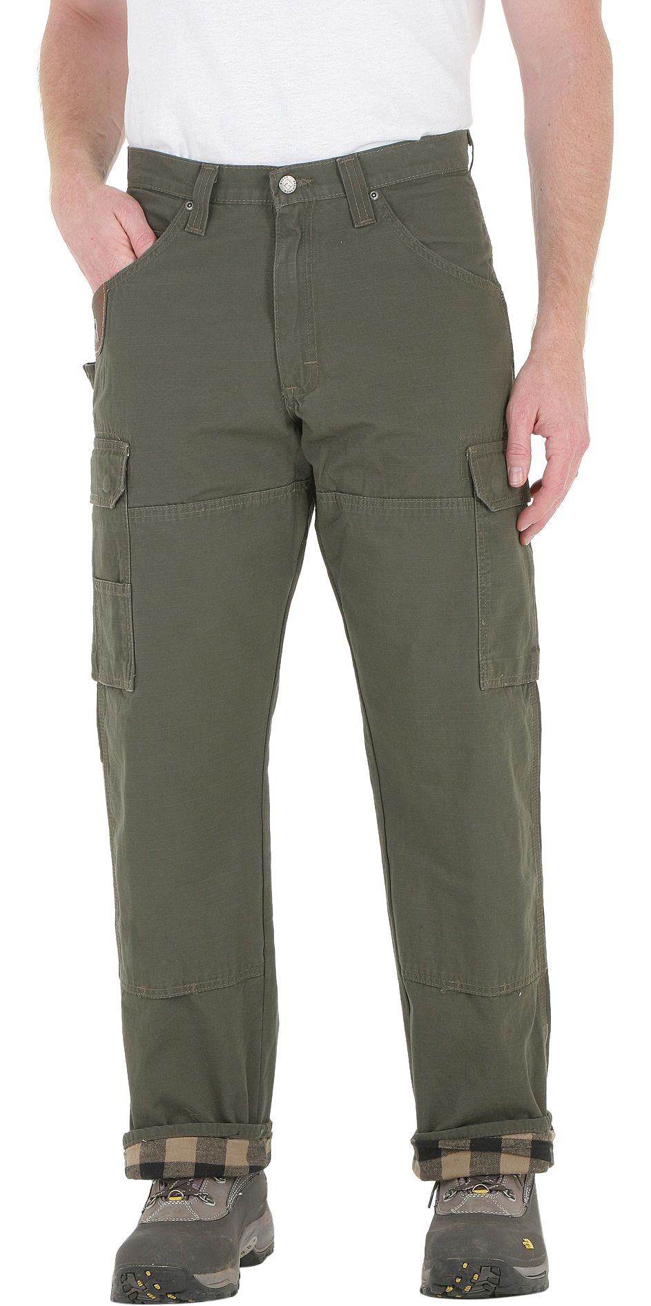 Image of Wrangler Riggs Workwear Lined Ripstop Ranger Pants for Men - Loden - 44x34