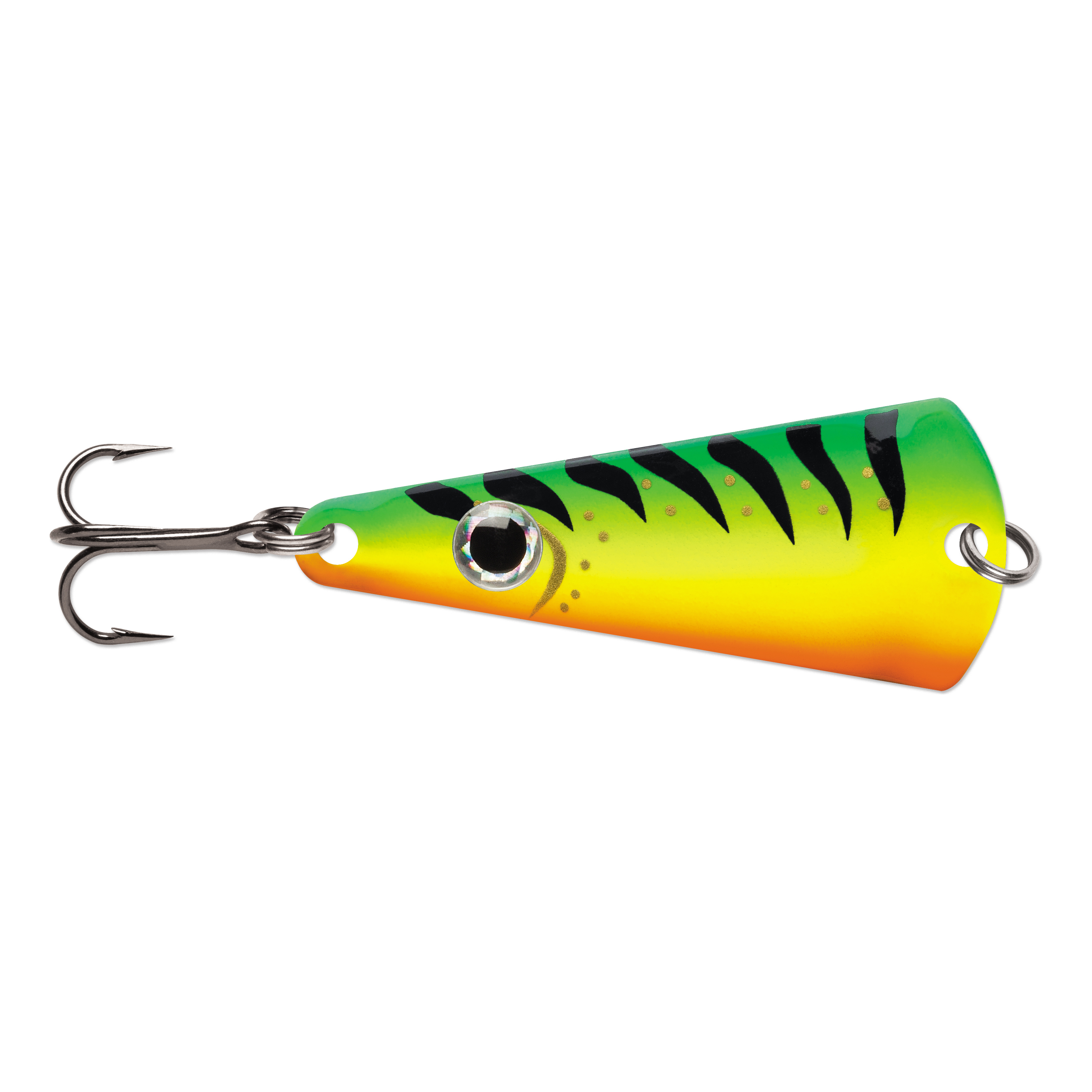 Image of "VMC Tingler Spoon - Glow Firetiger - 1-1/2"", 1/8 oz."