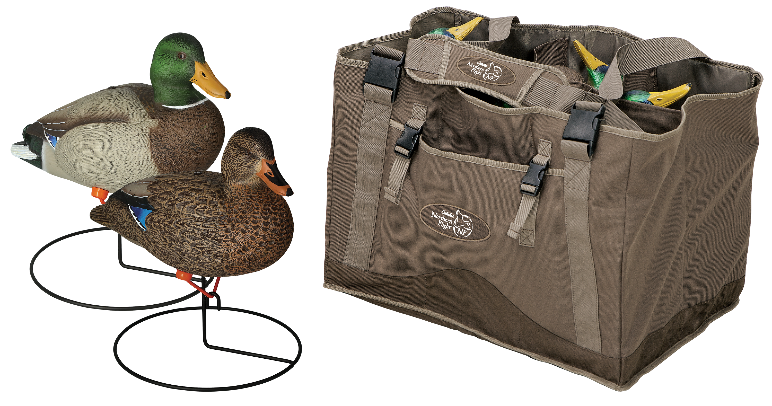 Image of Cabela's Northern Flight Full Body Mallard II Duck Decoys and Decoy Bag Combo