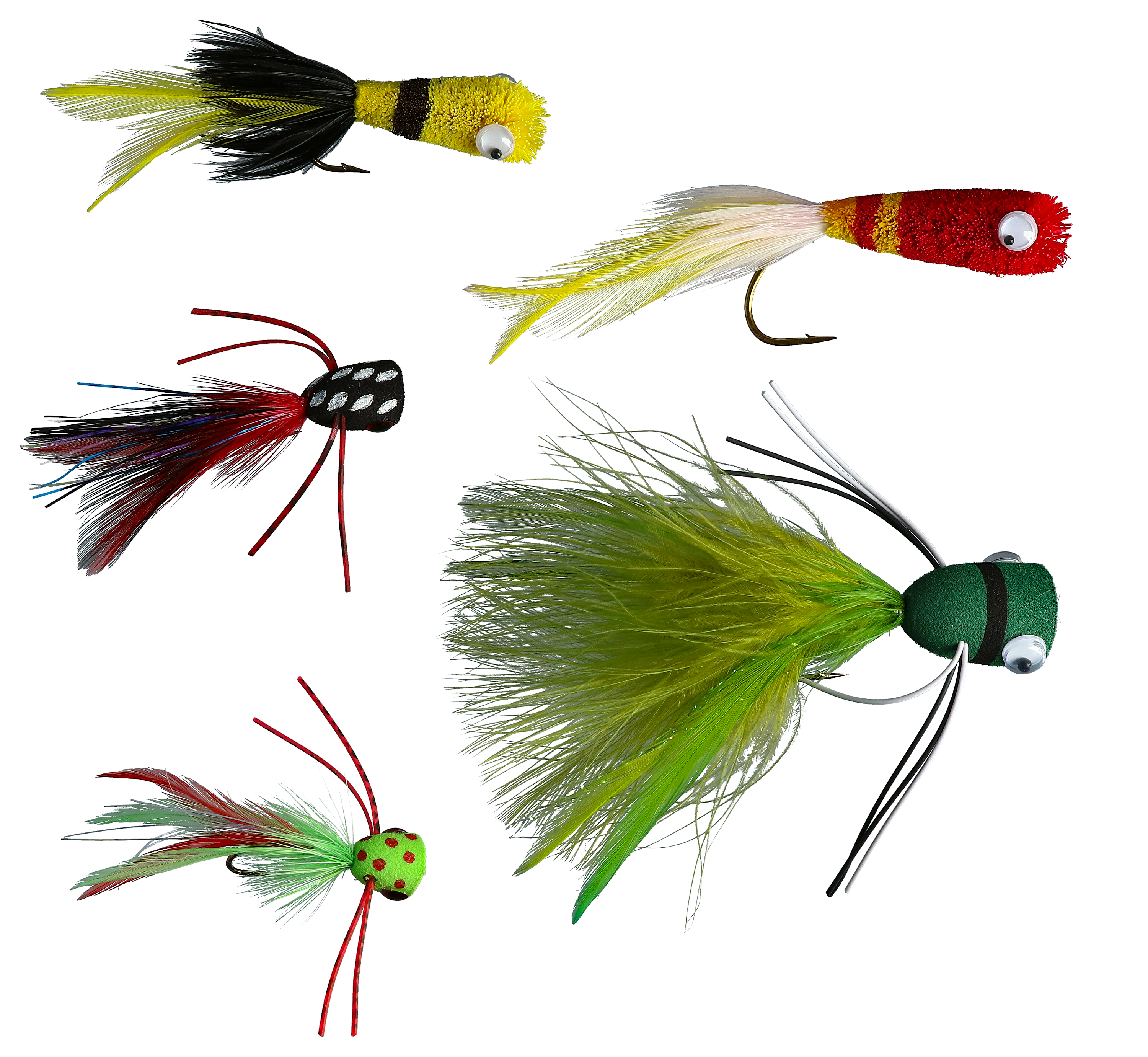 Perfect Hatch Premium 5-Pack Popper Fly Assortment