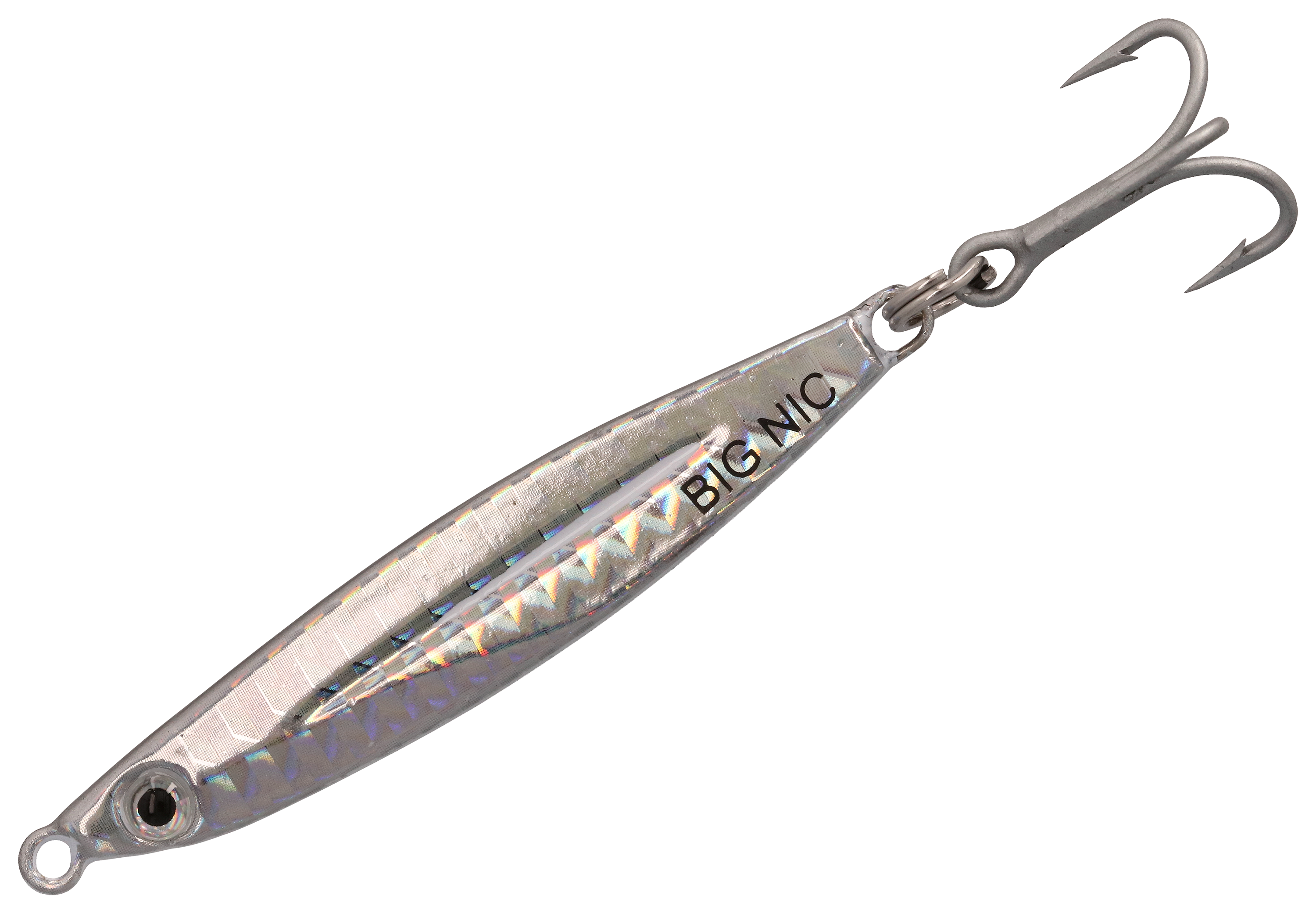 Image of Big Nic Fishing Spanish Candy Jig - Glass Minnow/Silver/Glow Belly - 1/2 oz.