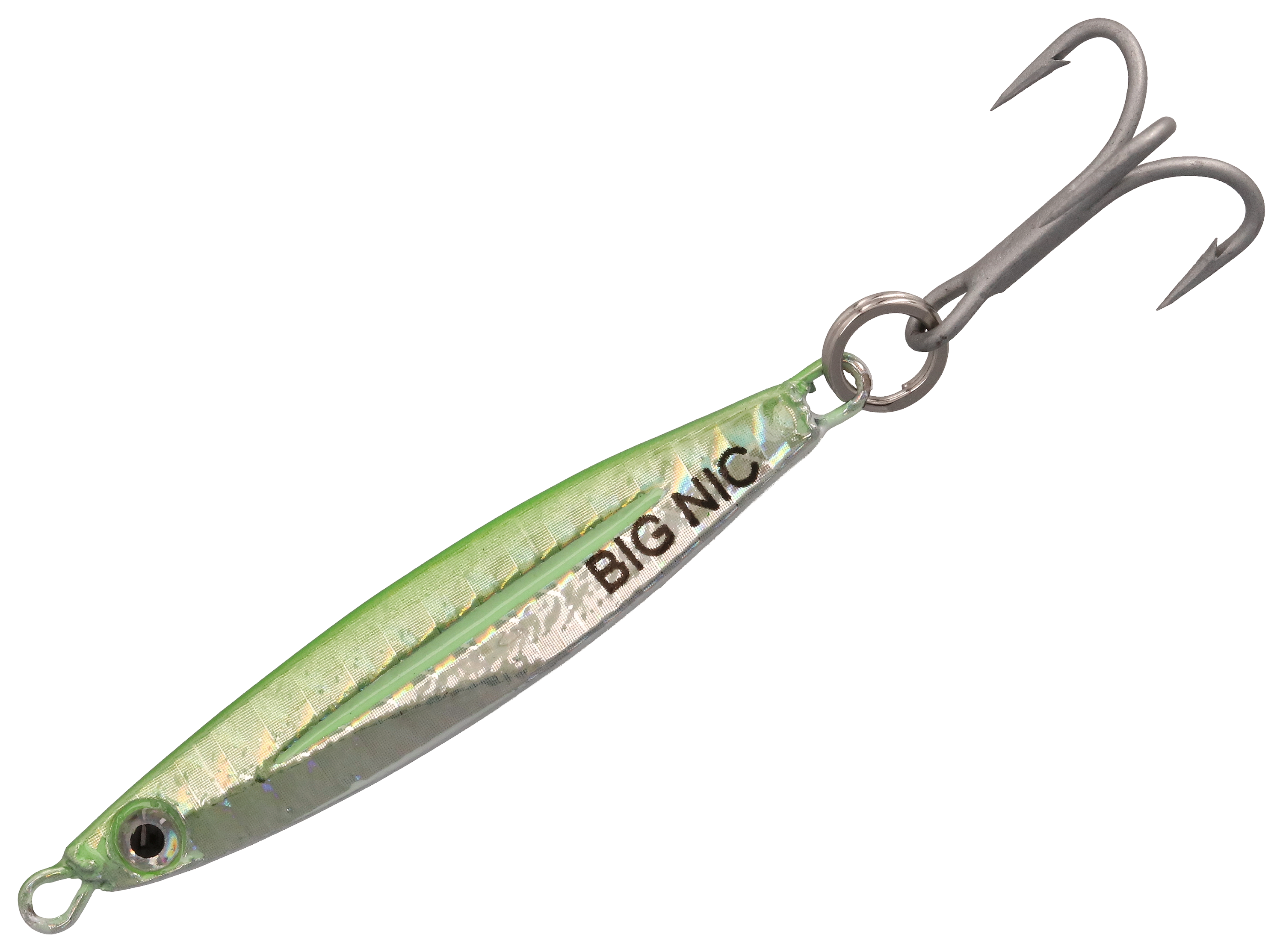 Image of Big Nic Fishing Spanish Candy Jig - Green/Glow Belly - 1/2 oz.