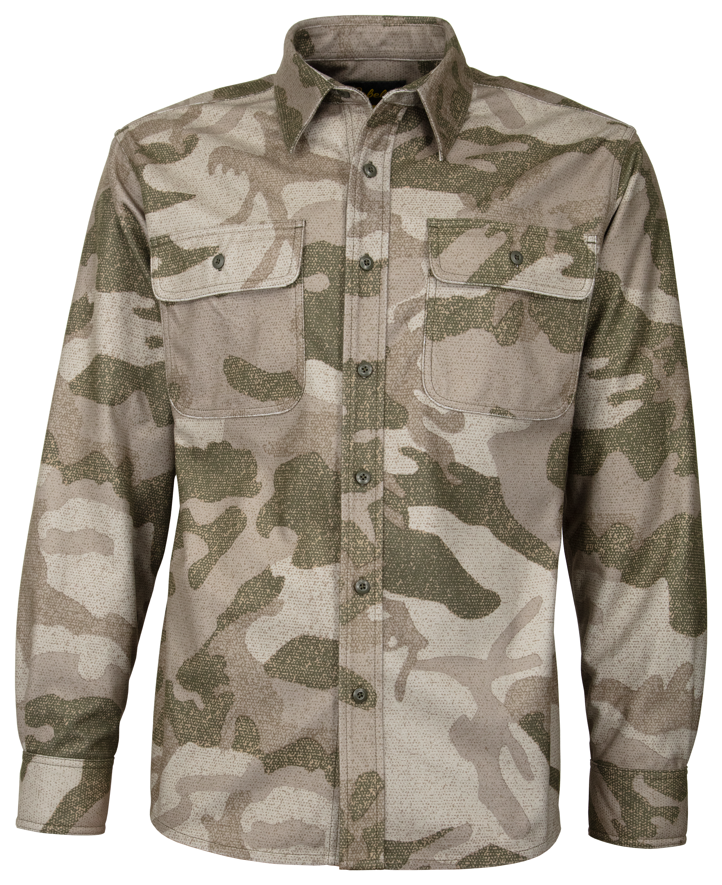 Cabela's Shirts | Cabelas Mens 2XL Shirt Microtex Classic Button Down Long Sleeve Outfitter Camo | Color: Cream/Green | Size: XXL | Pm-51627550's