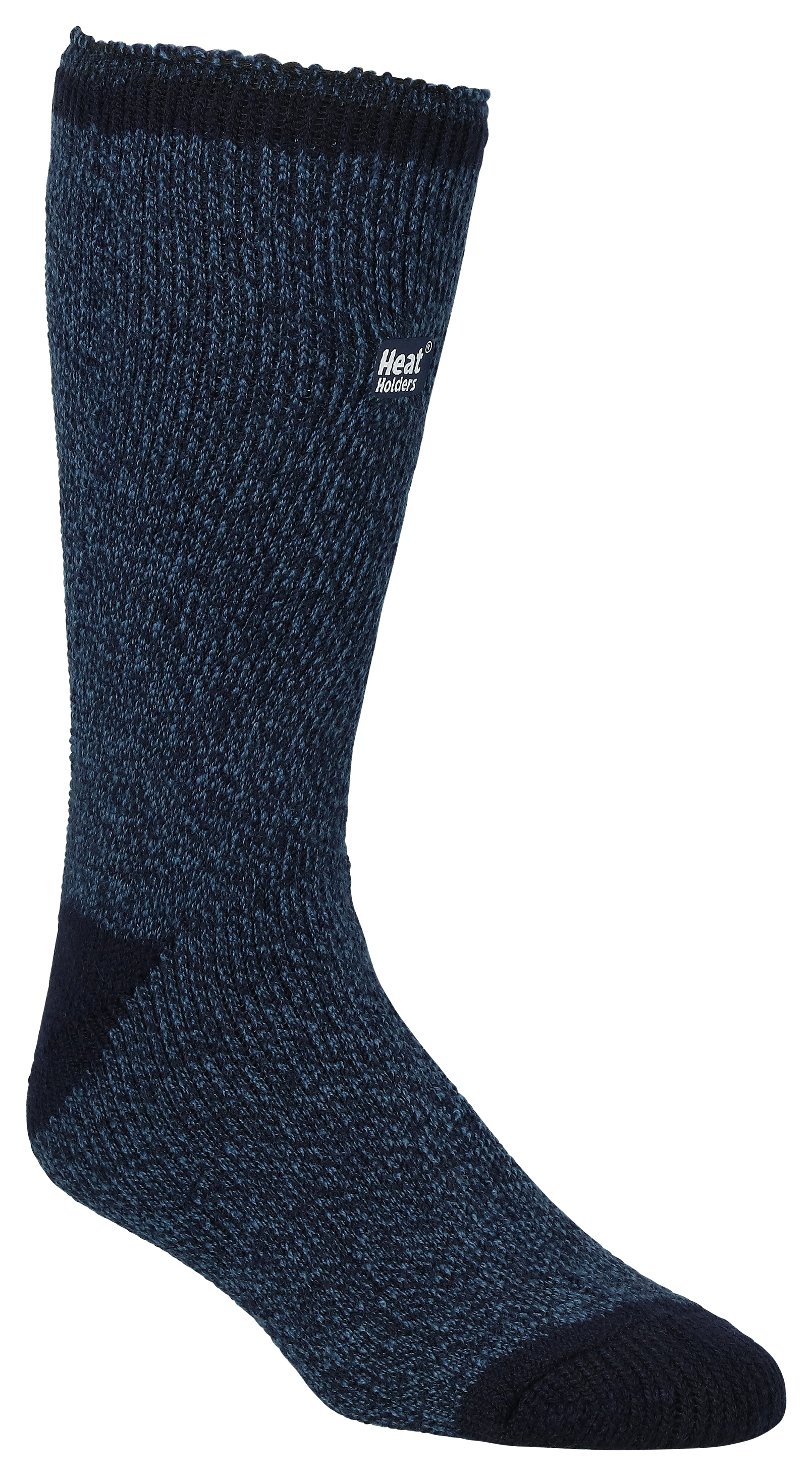 Image of Heat Holders Twist Crew Socks for Men - Navy/Denim