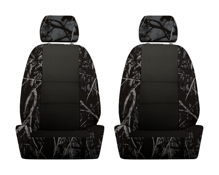 Ruff Tuff Perforated Sof-Touch Seat Cover with Camo Trim