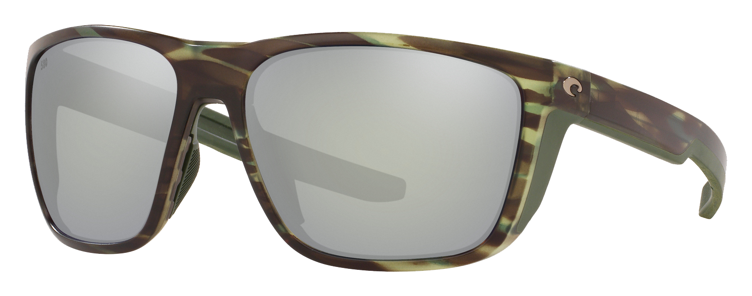 Costa Del Mar Ferg 580G Glass Polarized Sunglasses - Matte Reef/Gray Silver Mirror - Large