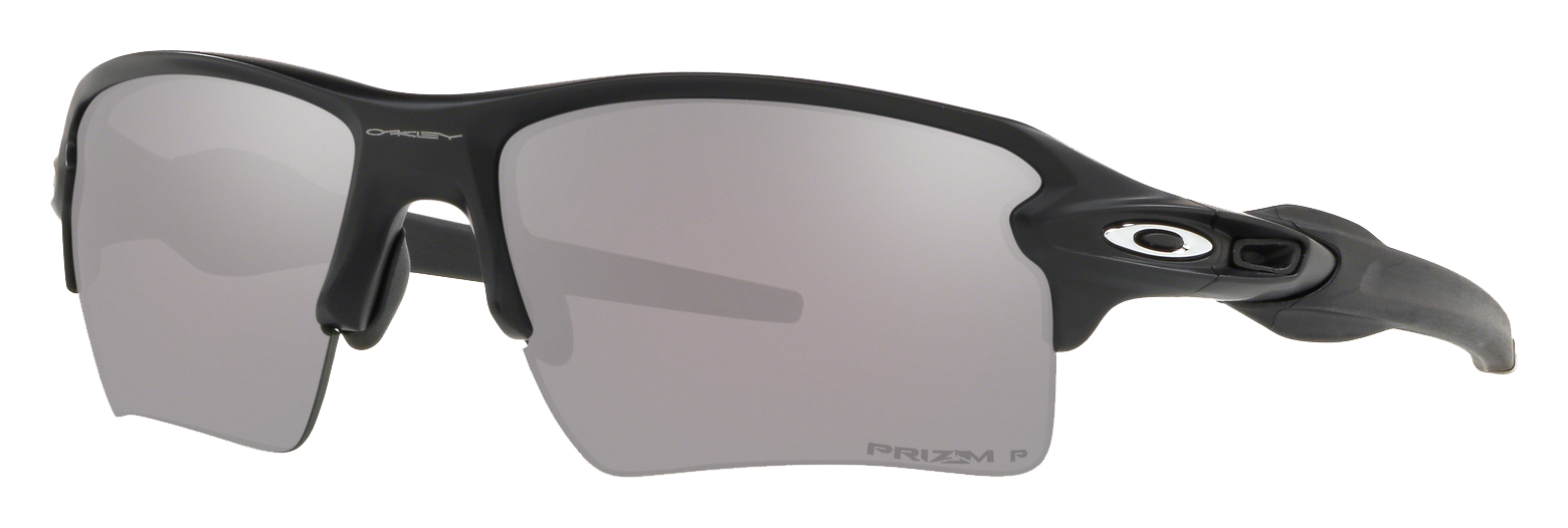 Image of Oakley Flak 2.0 XL OO9188 Prizm Grey Iridium Mirror Polarized Sunglasses - Matte Black/Prizm Black Iridium Mirror - Standard