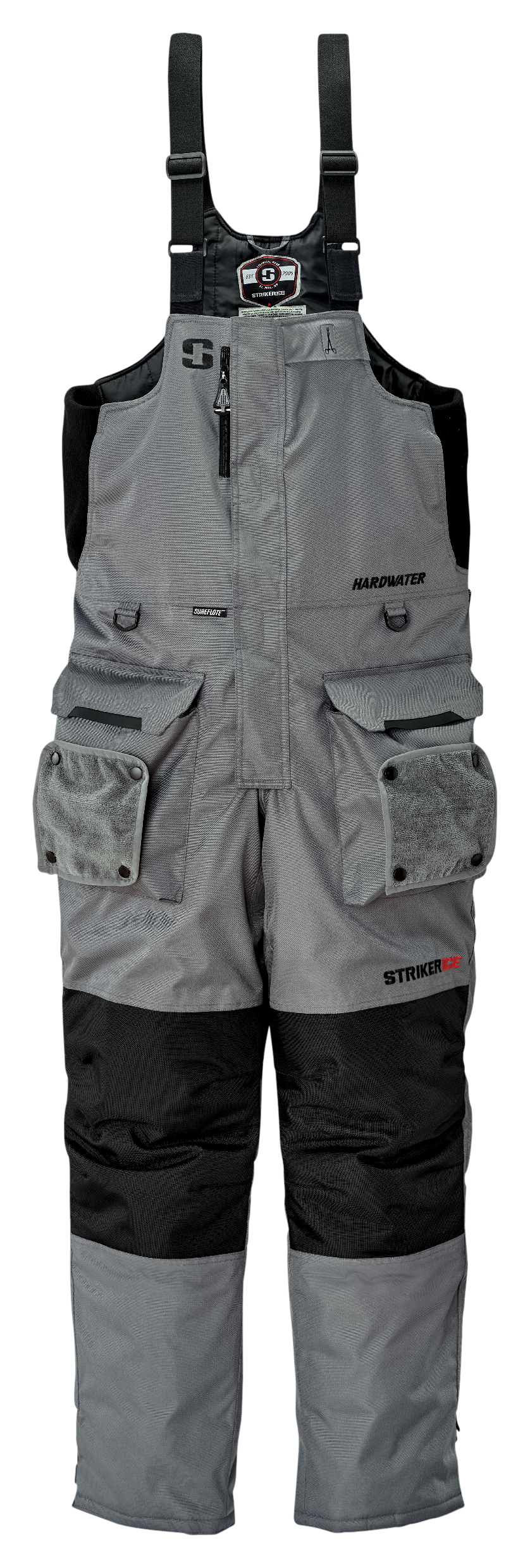 Image of Striker Ice Hardwater Bibs - Gray - L