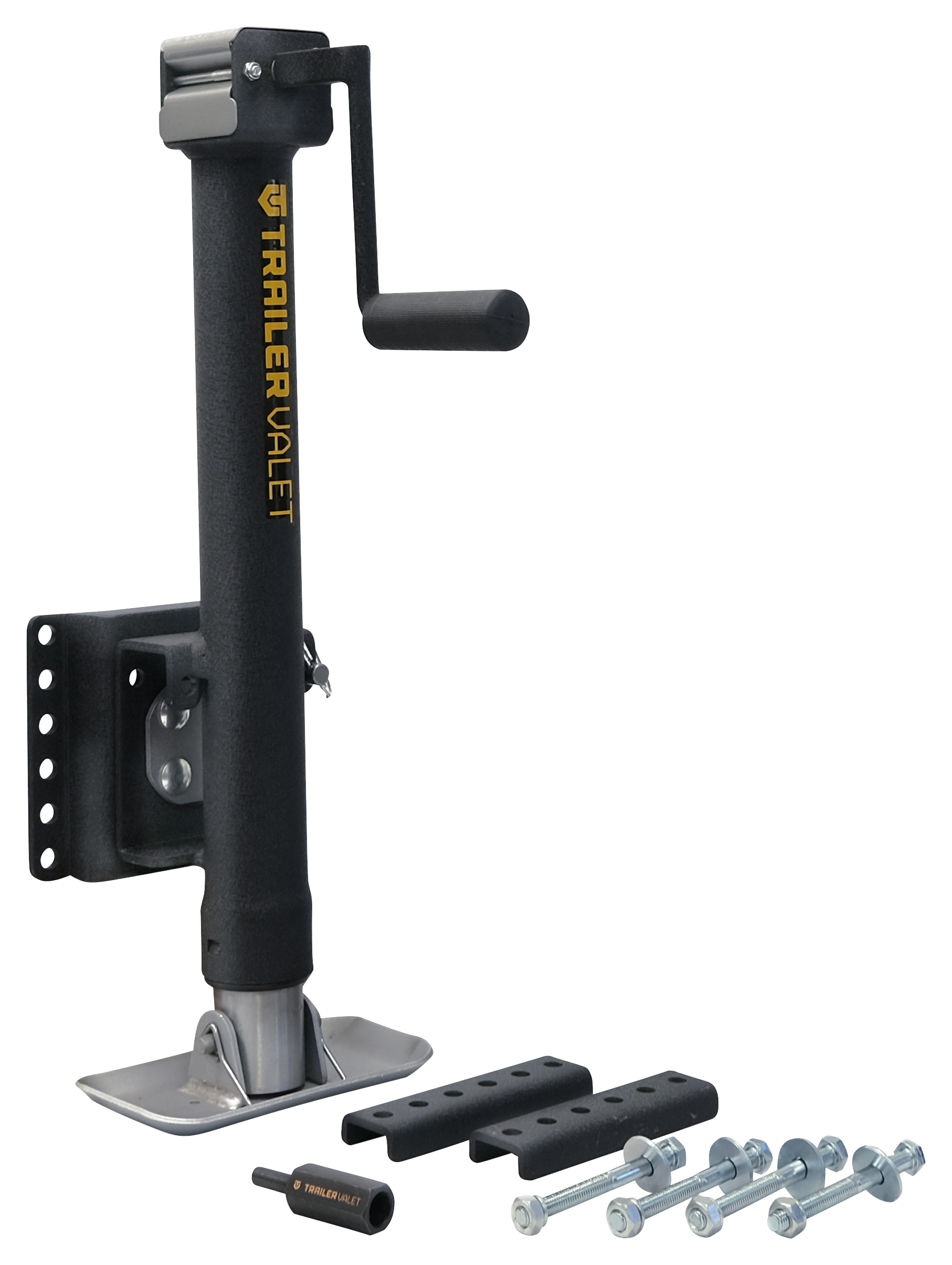 Trailer Valet JX Side-Mount Manual Hand-Crank Trailer Jack - 2,000 lbs.
