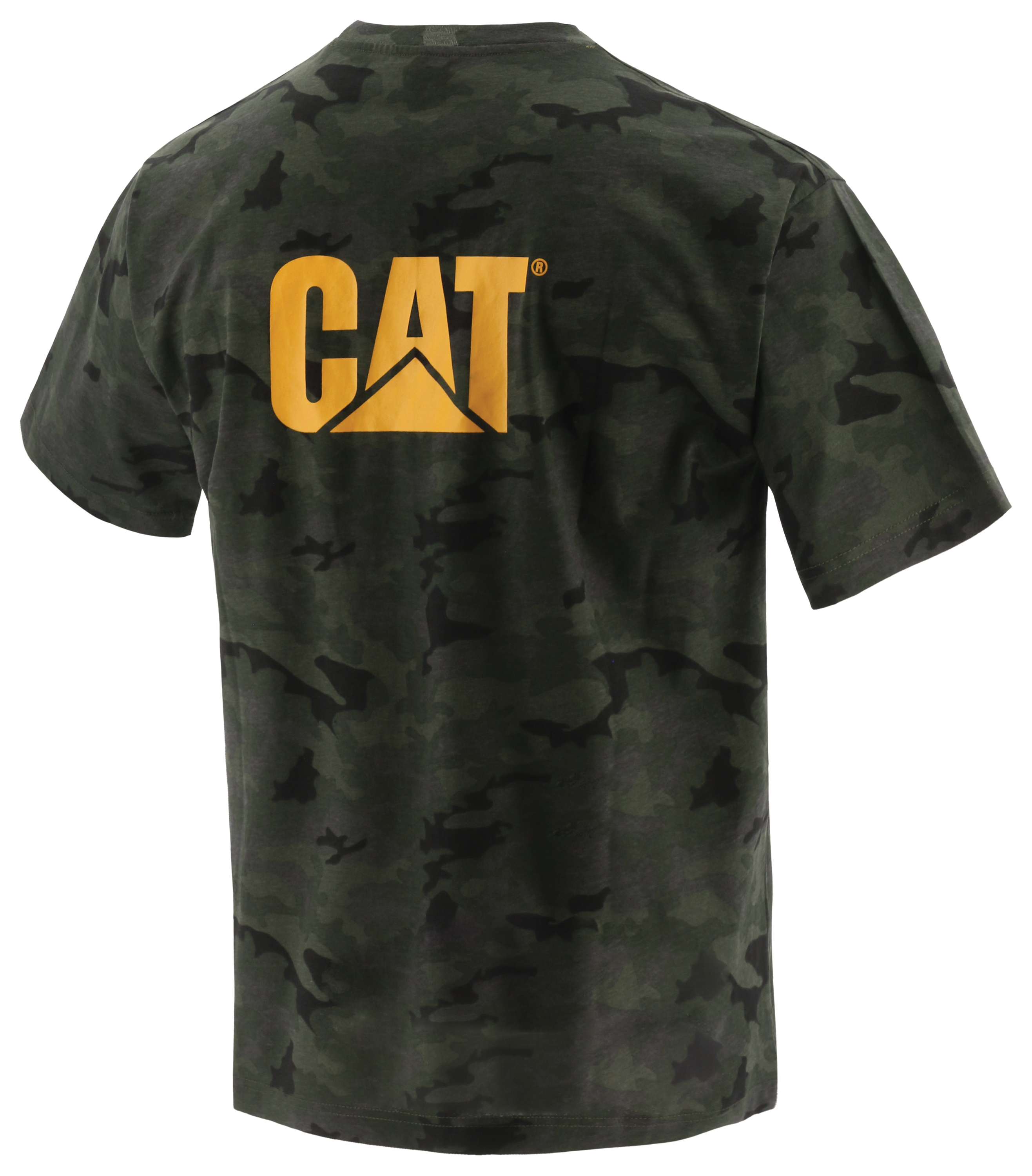 Image of CAT Workwear Trademark Short-Sleeve T-Shirt for Men - Night Camo - 2XLT