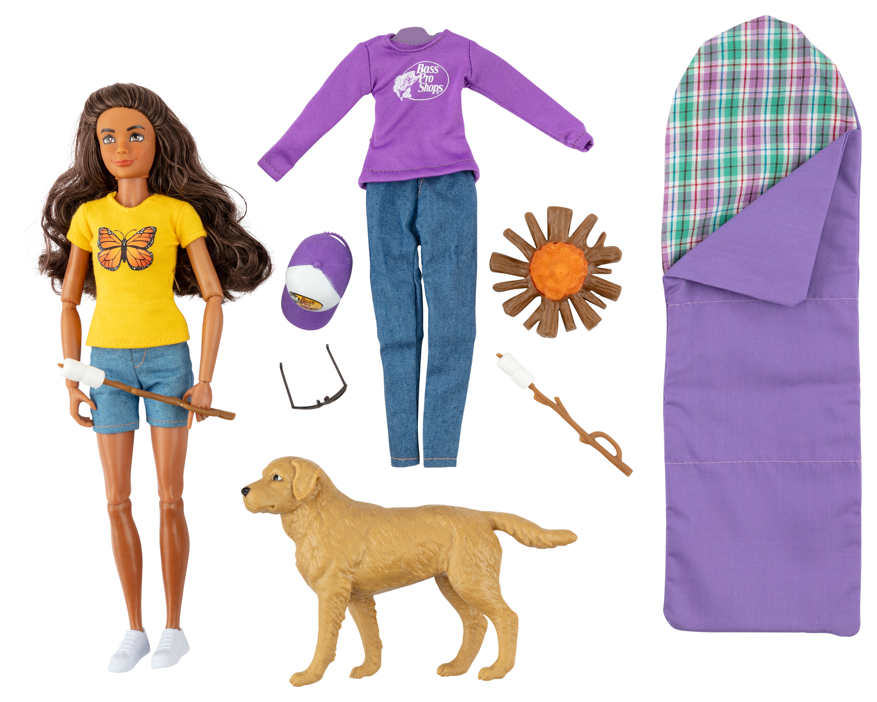 BASS PRO SHOPS Camping Doll Play Set for Kids