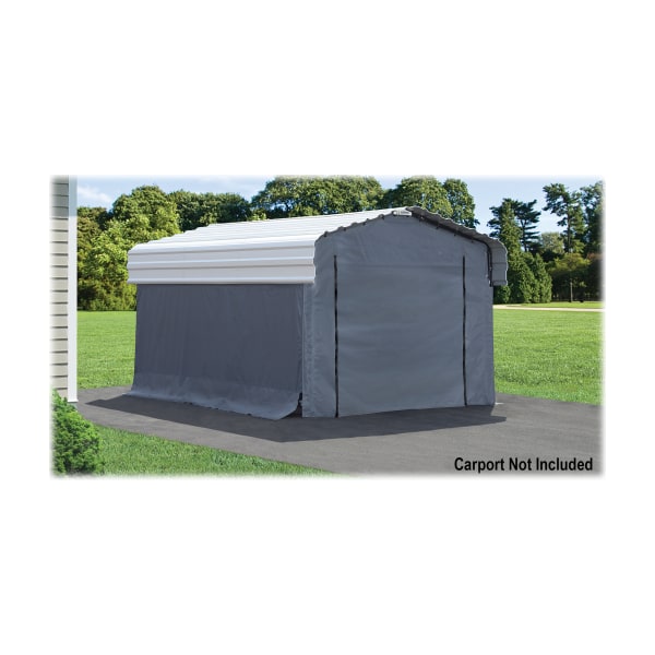 ShelterLogic Fabric Enclosure Kit for Arrow Carport - Gray - 10' x 15' x 8'