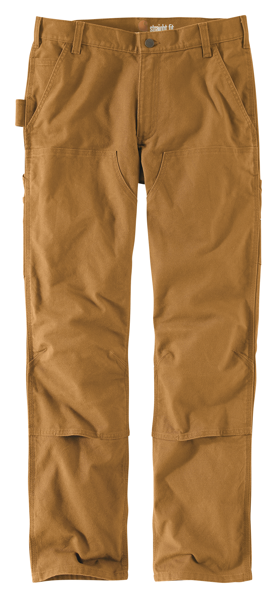 Image of Carhartt Relaxed Straight Rugged Flex Duck Double-Front Dungarees for Men - Carhartt Brown - 30x32