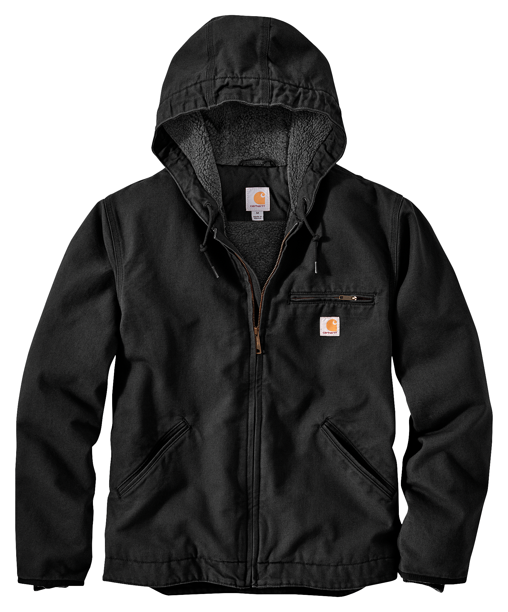 Carhartt Men's Washed Duck Sherpa Lined Jacket - Dark Brown,3XL