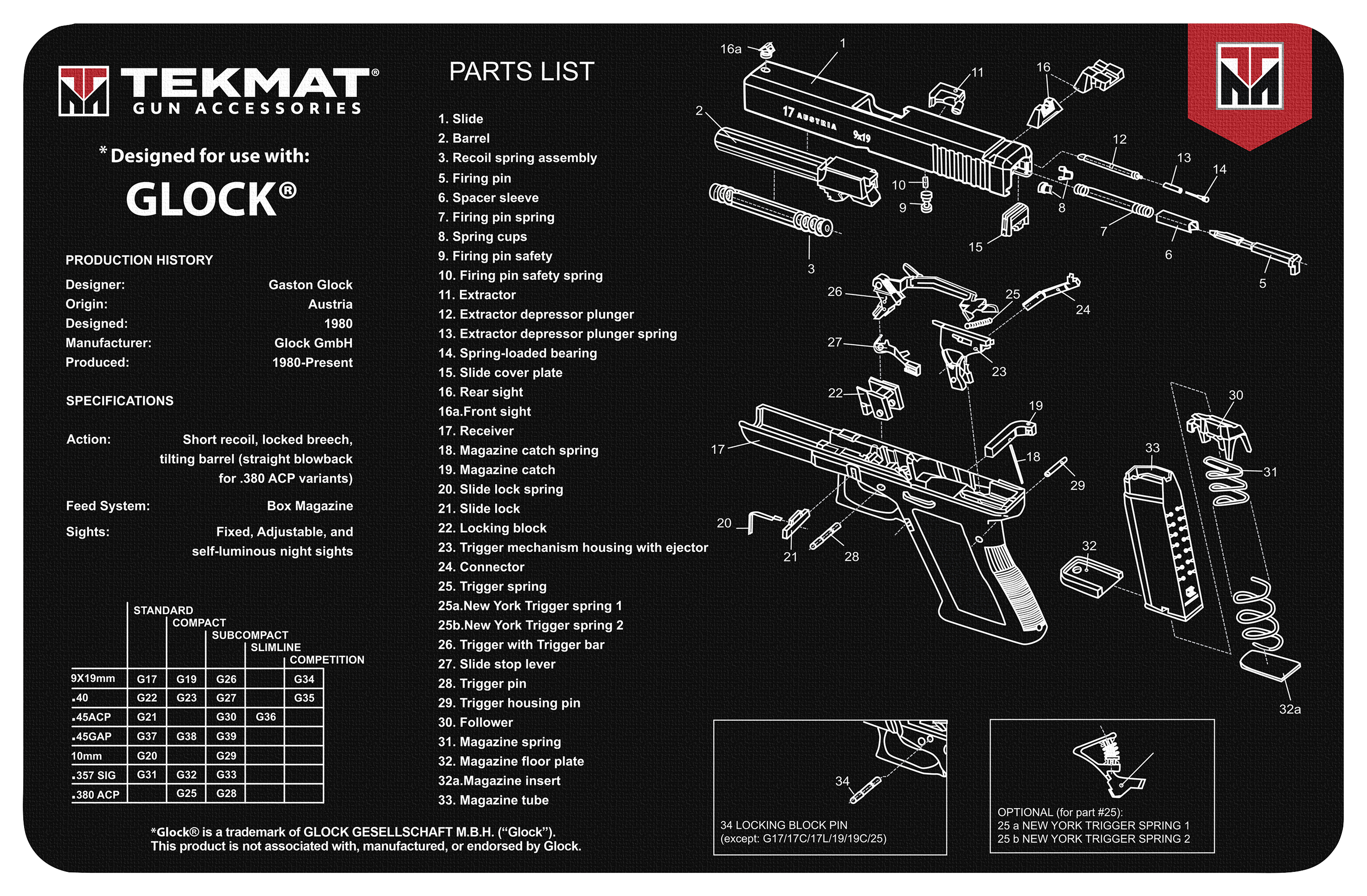 TekMat Handgun Cleaning Mat M&P Shield