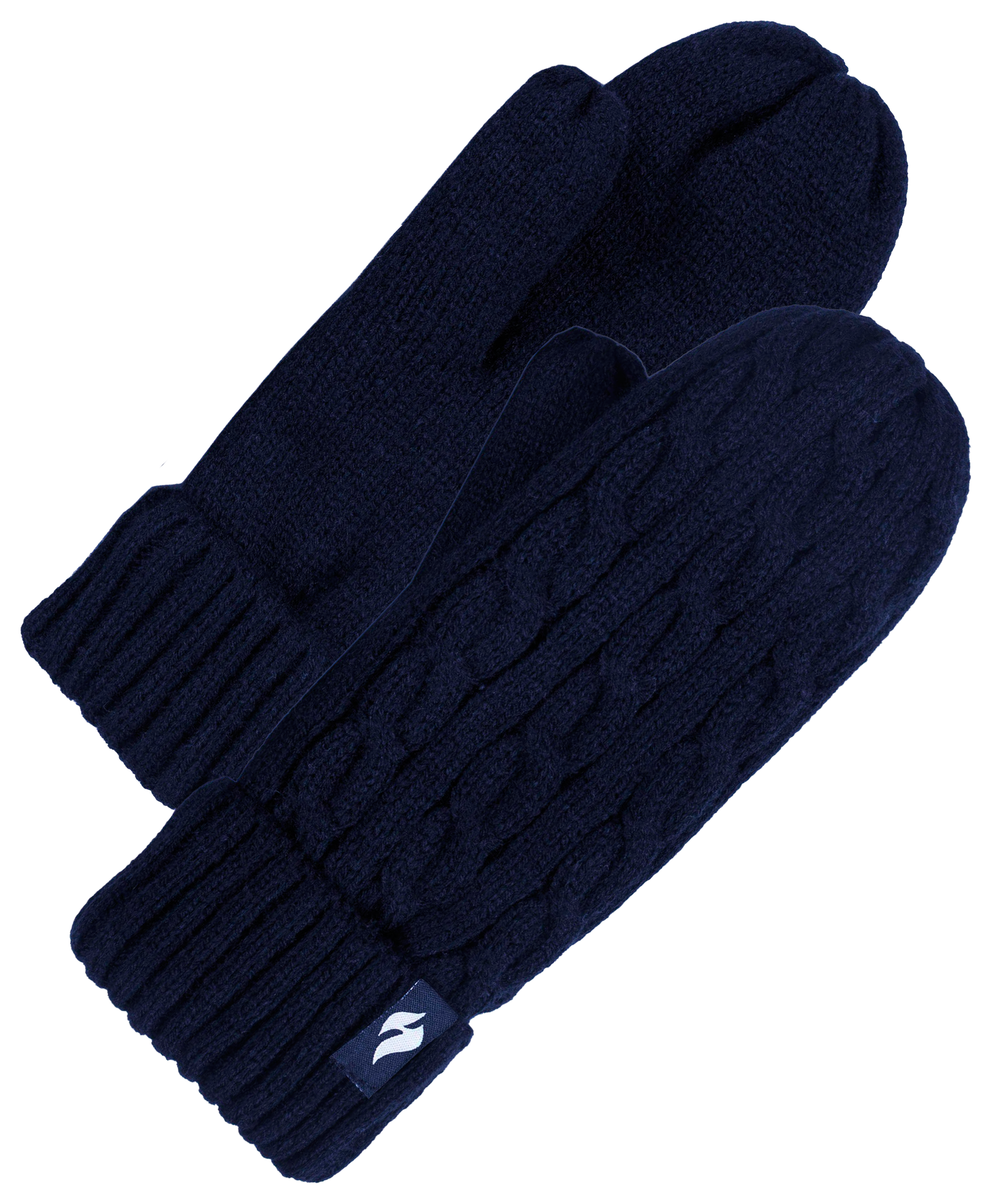Image of Heat Holders Cable-Knit Mittens for Ladies - Navy