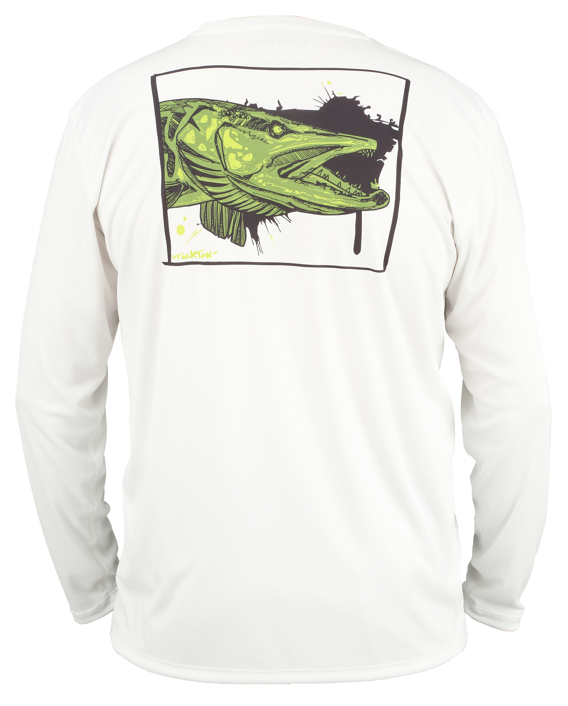 Simms Solar Tech Lake Collection Muskie Face Long-Sleeve T-Shirt for Men