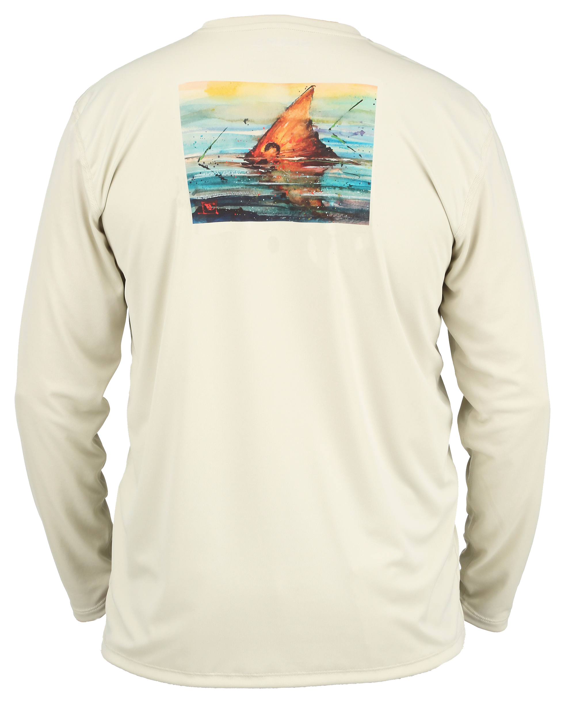 Simms Solar Tech Ocean Collection Redfish Tail Long-Sleeve T-Shirt for Men