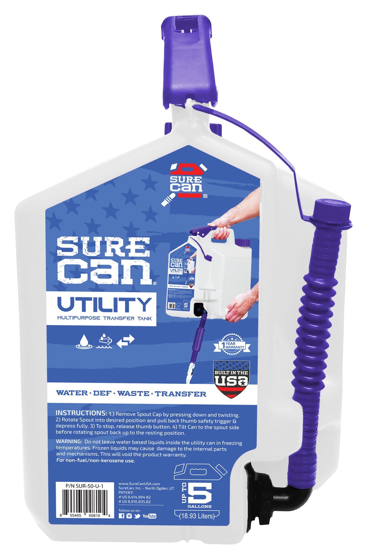 Image of SureCan Utility Transfer Tank - 5 Gallon