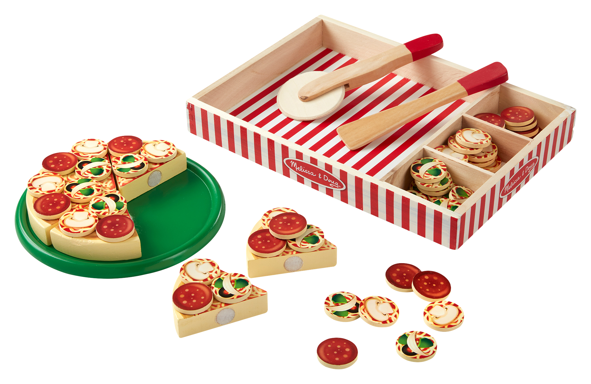 Melissa & Doug Pizza Party Wooden Play Food for Kids