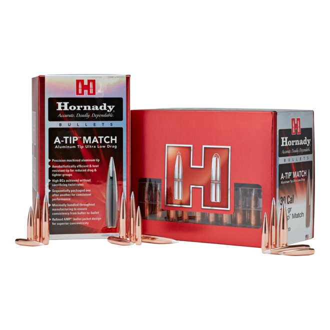 Hornady A-TIP Match Rifle Bullets - 7mm - 166 Grain