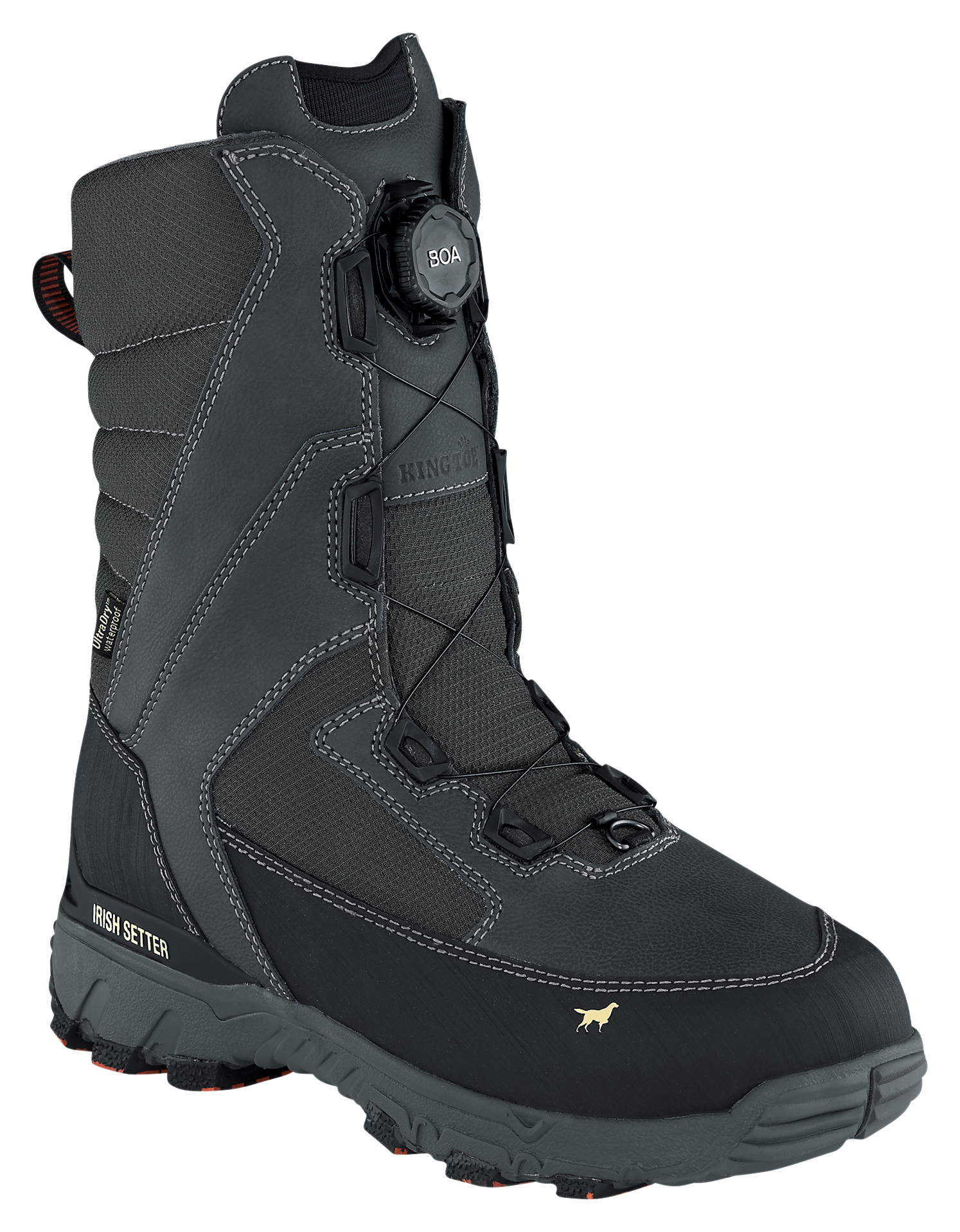 Image of Irish Setter IceTrek Boa Insulated Waterproof Hunting Boots for Men - Slate/Black - 8.5W