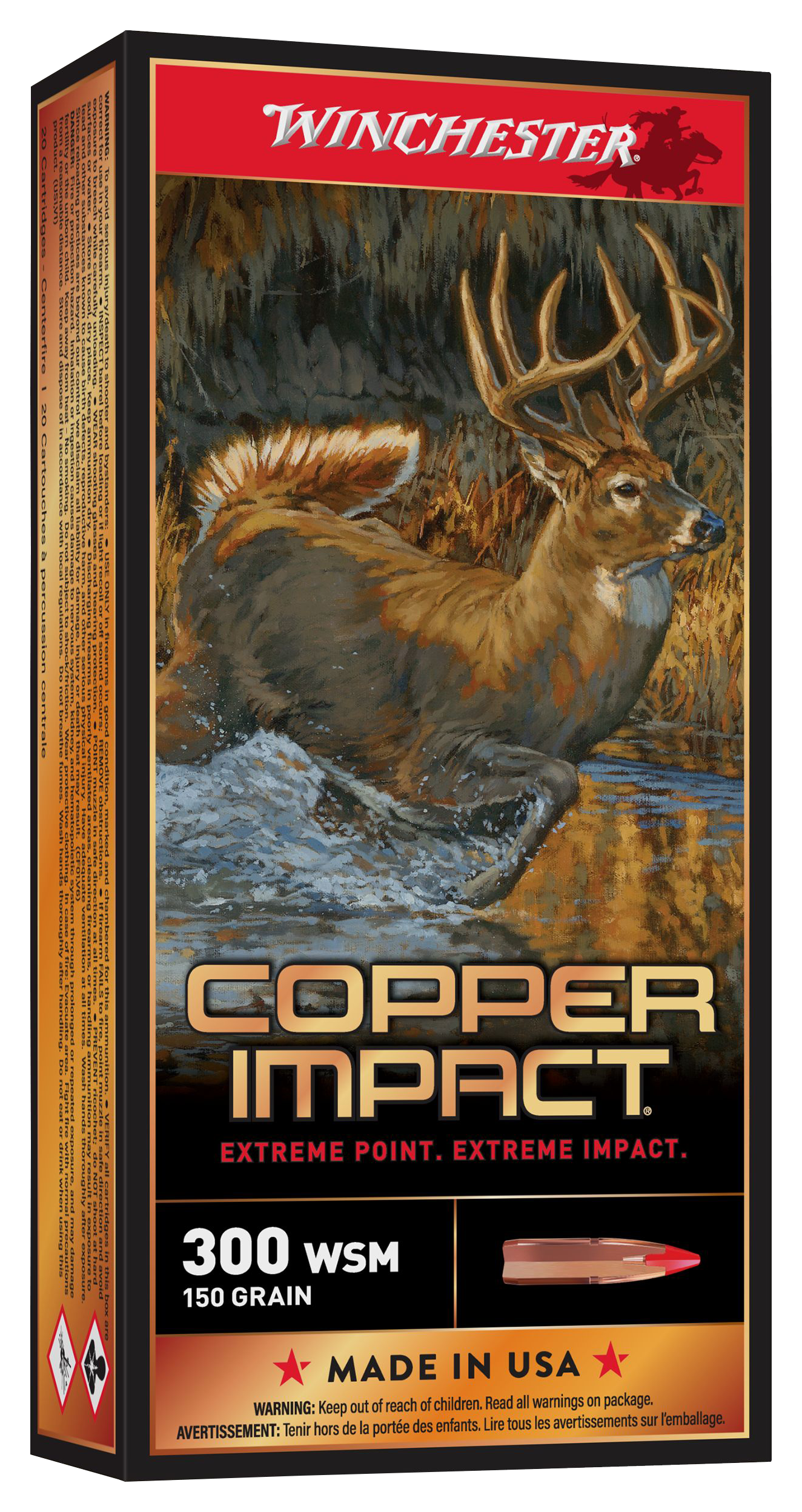Image of Winchester Deer Season XP Copper Impact .300 WSM 150 Grain Centerfire Rifle Ammo