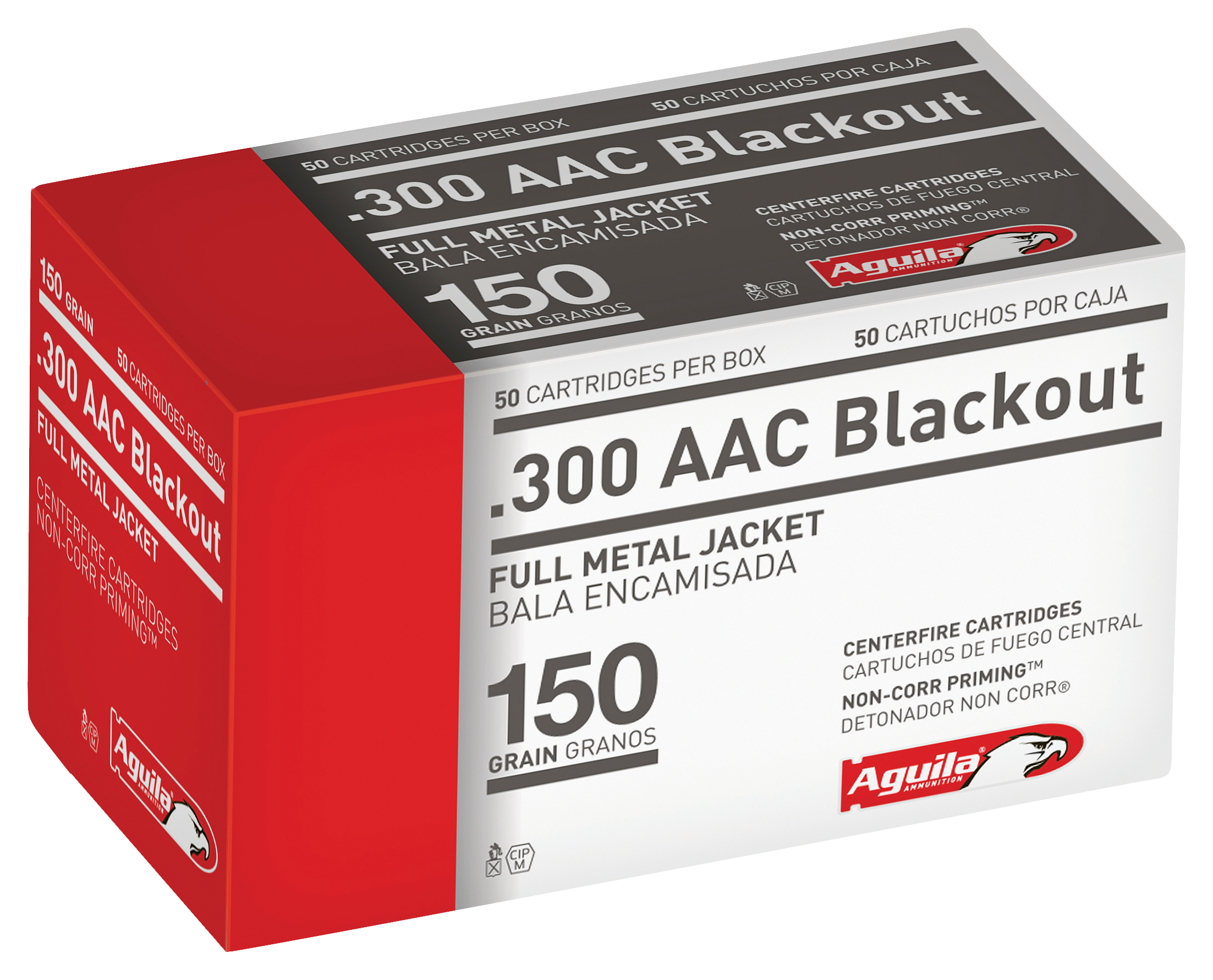 Aguila 300 AAC Blackout 150 Grain Full Metal Jacket Centerfire Ammo