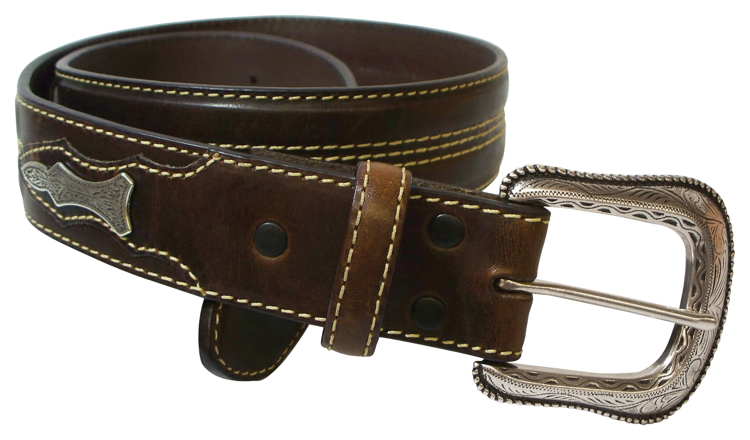 Image of Roper 38mm Sandokan Top-Grain Leather Belt for Men - Brown
