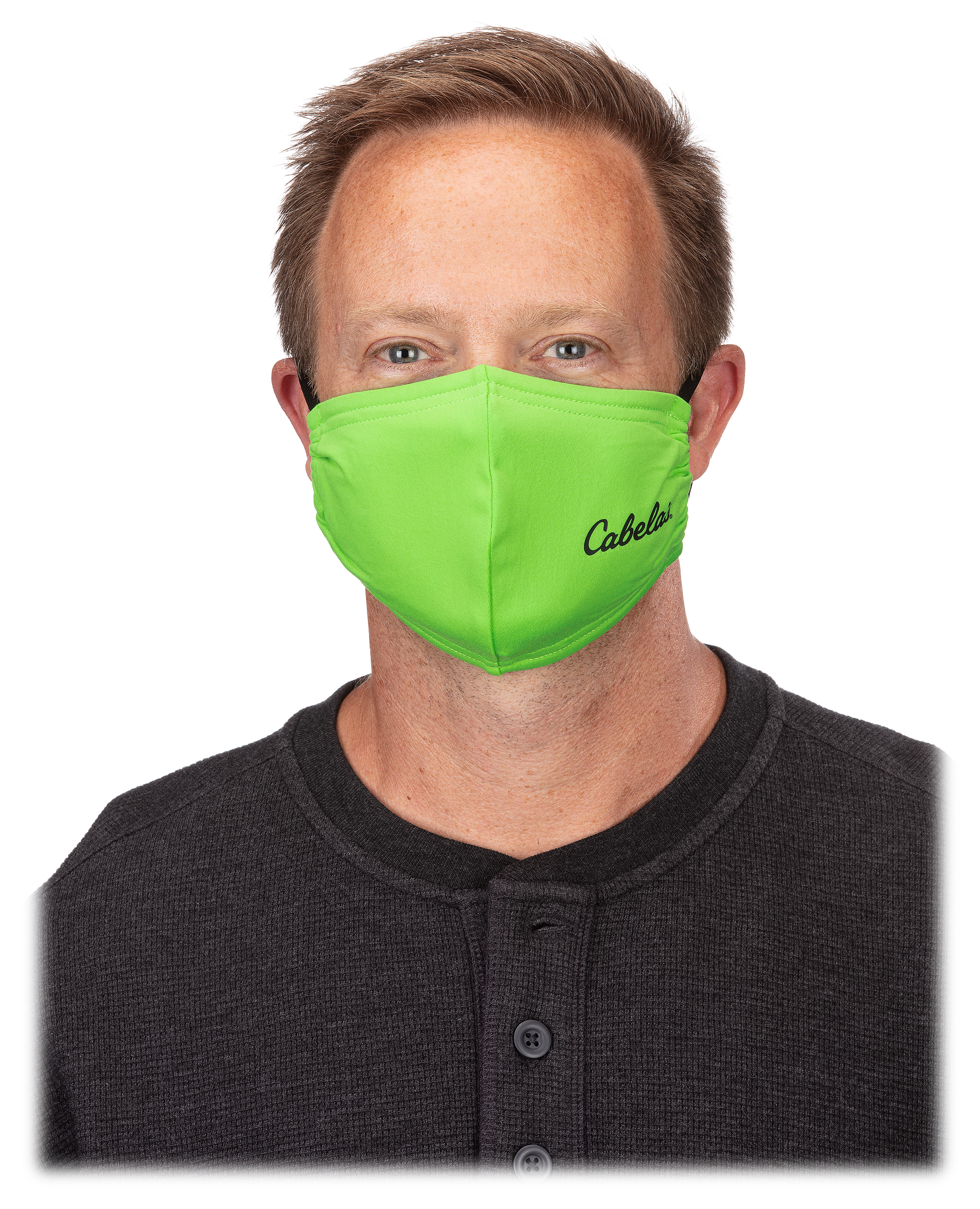 Image of Cabela's Logo Face Mask - Flash Green