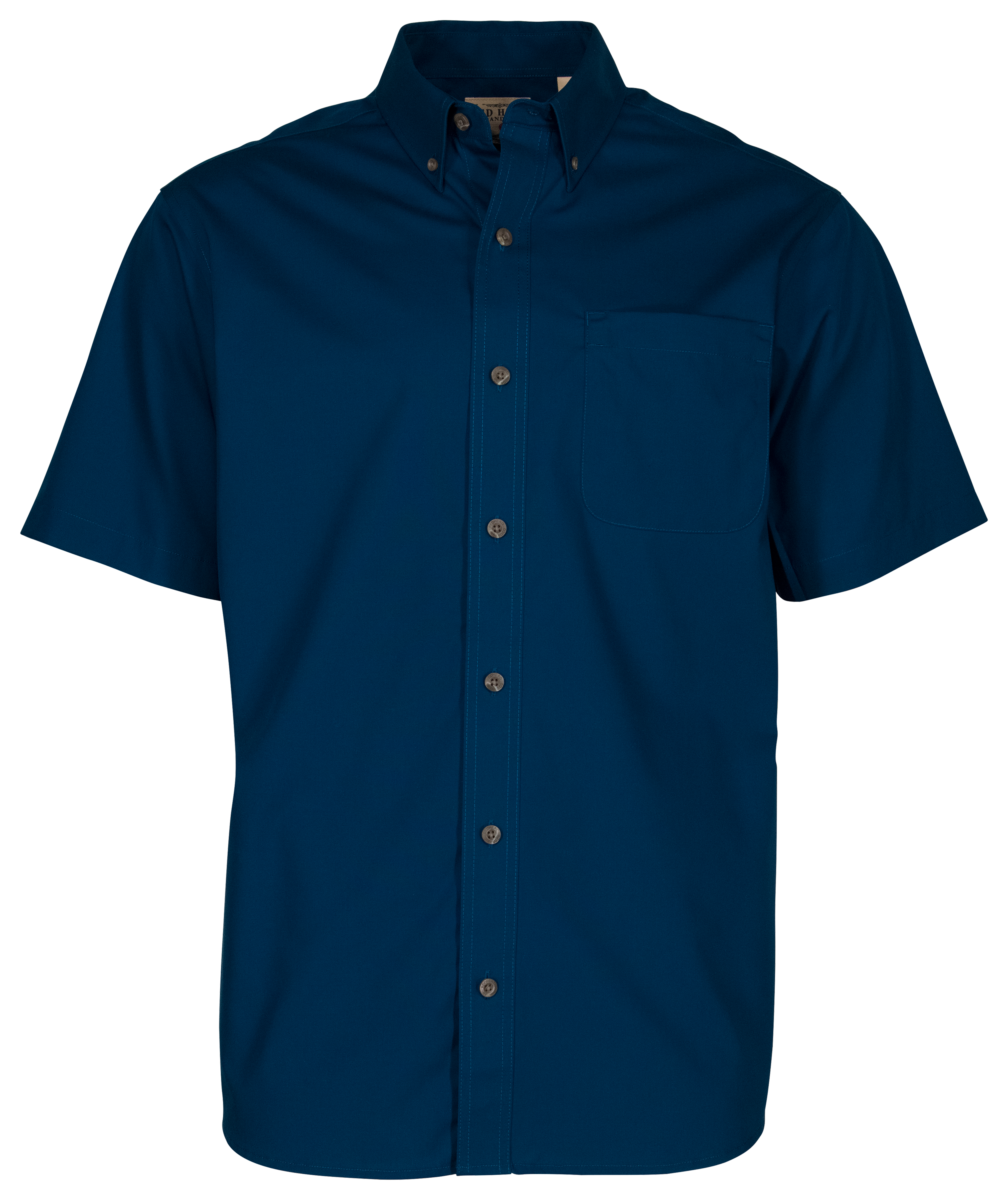 RedHead Wrinkle-Free Solid Short-Sleeve Button-Down Shirt for Men - Blue - 2XLT product image